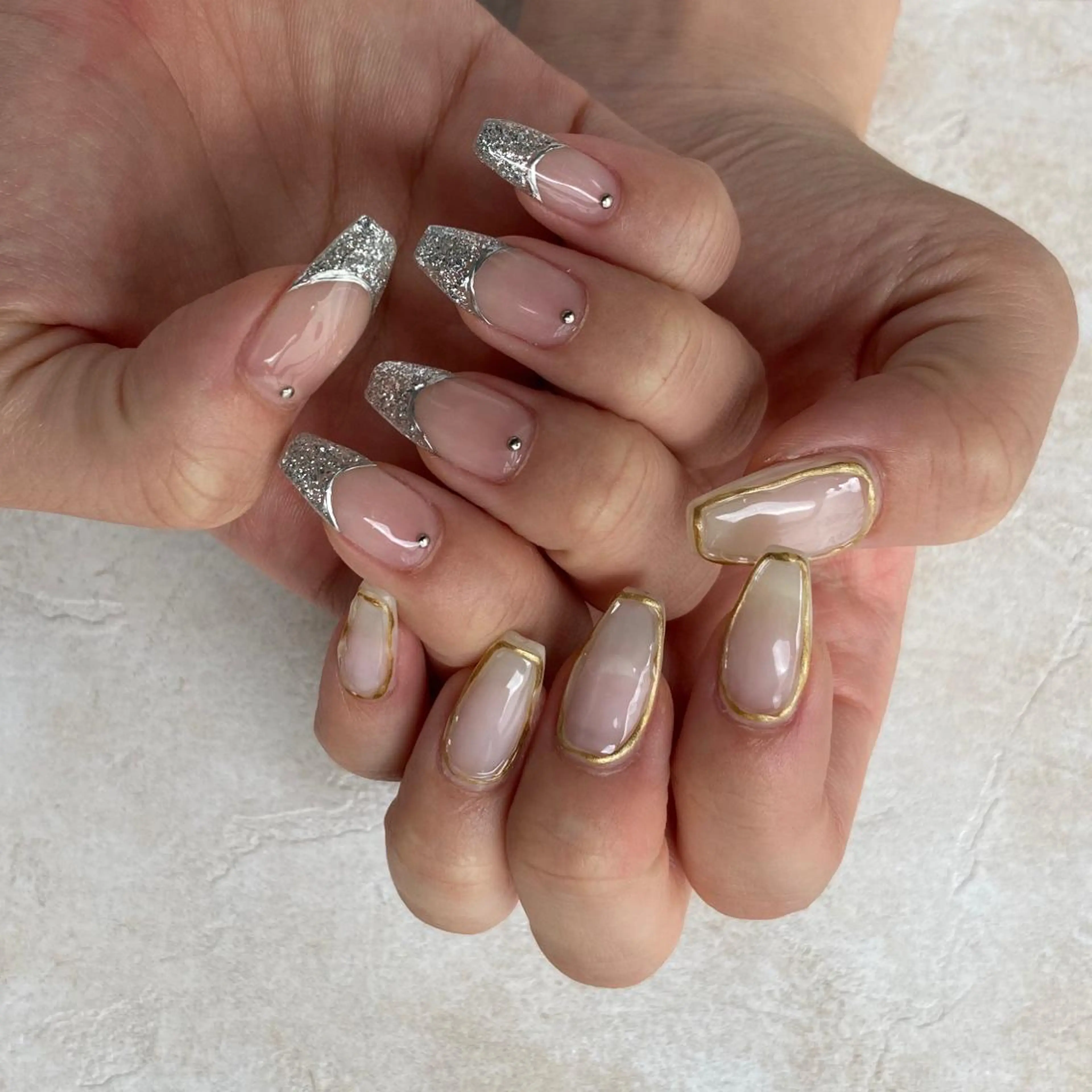 ネイル クリアネイル フレンチネイル crestnail所属・小林 束紗のネイルデザイン