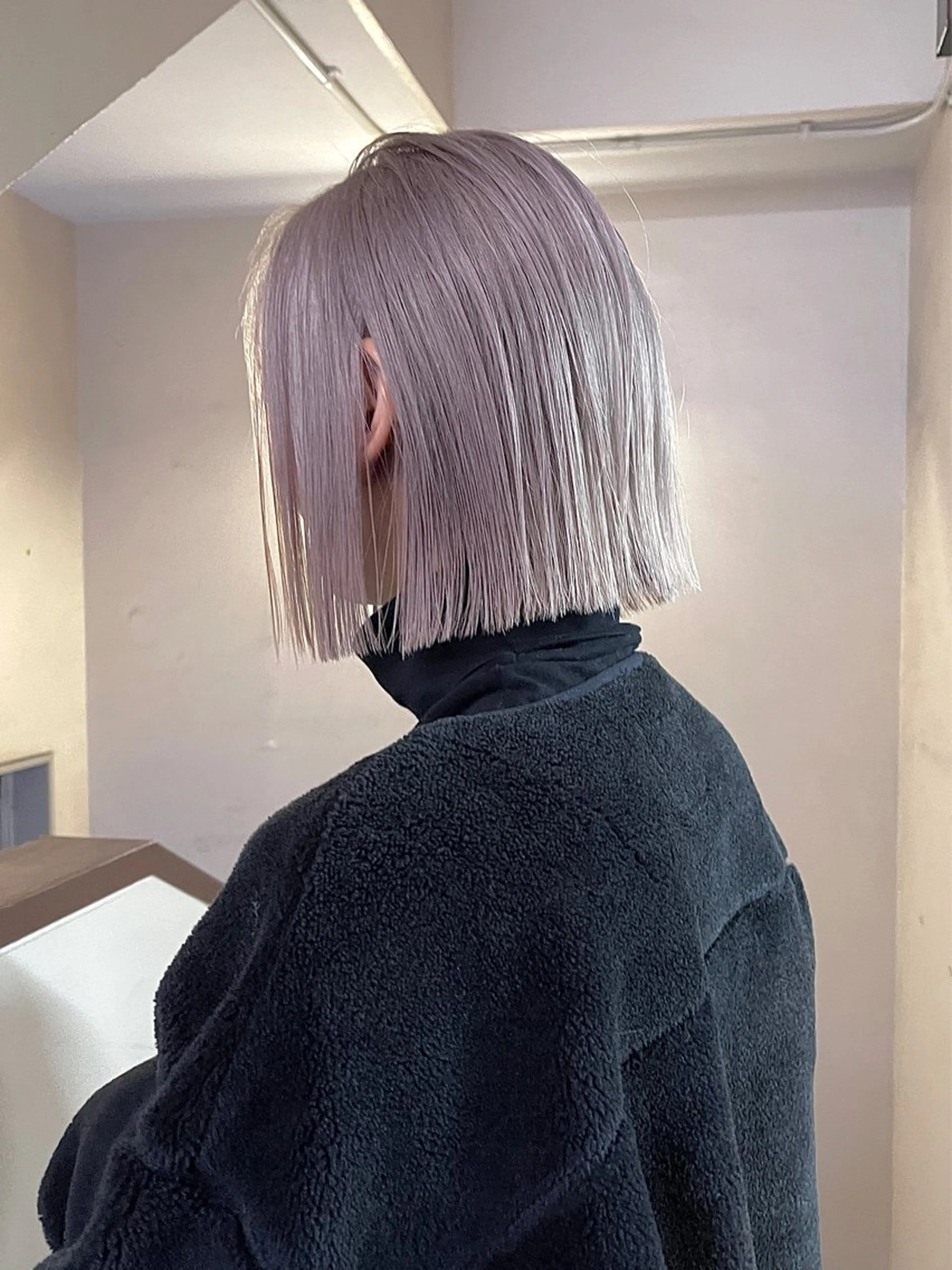 ミディアム カット ヘアカラー トリートメント ヘアセット 安部佑哉/ハイトーン /レイヤー/ブリーチのヘアスタイル