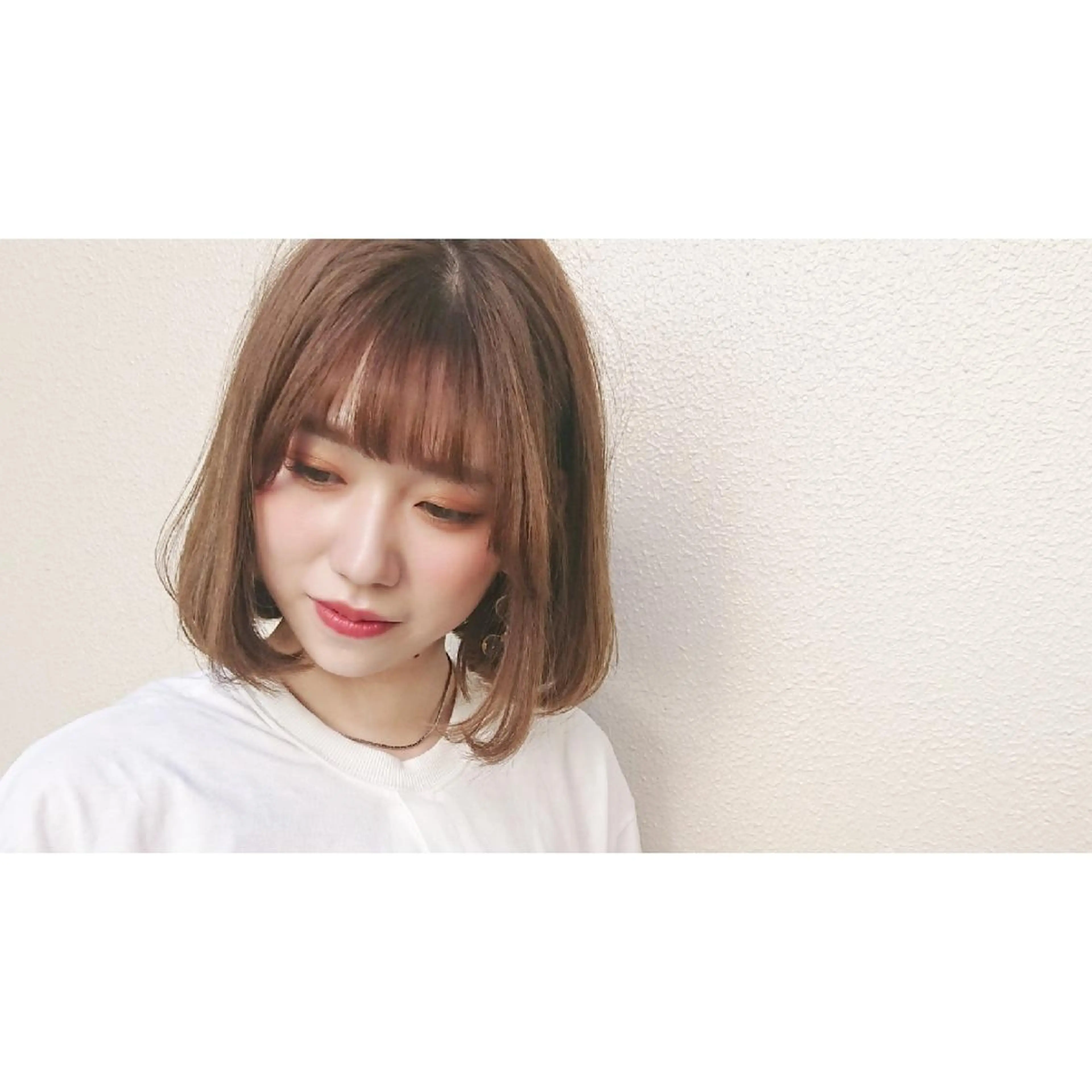 ミディアム カラー みなみ ゆうすけのヘアスタイル