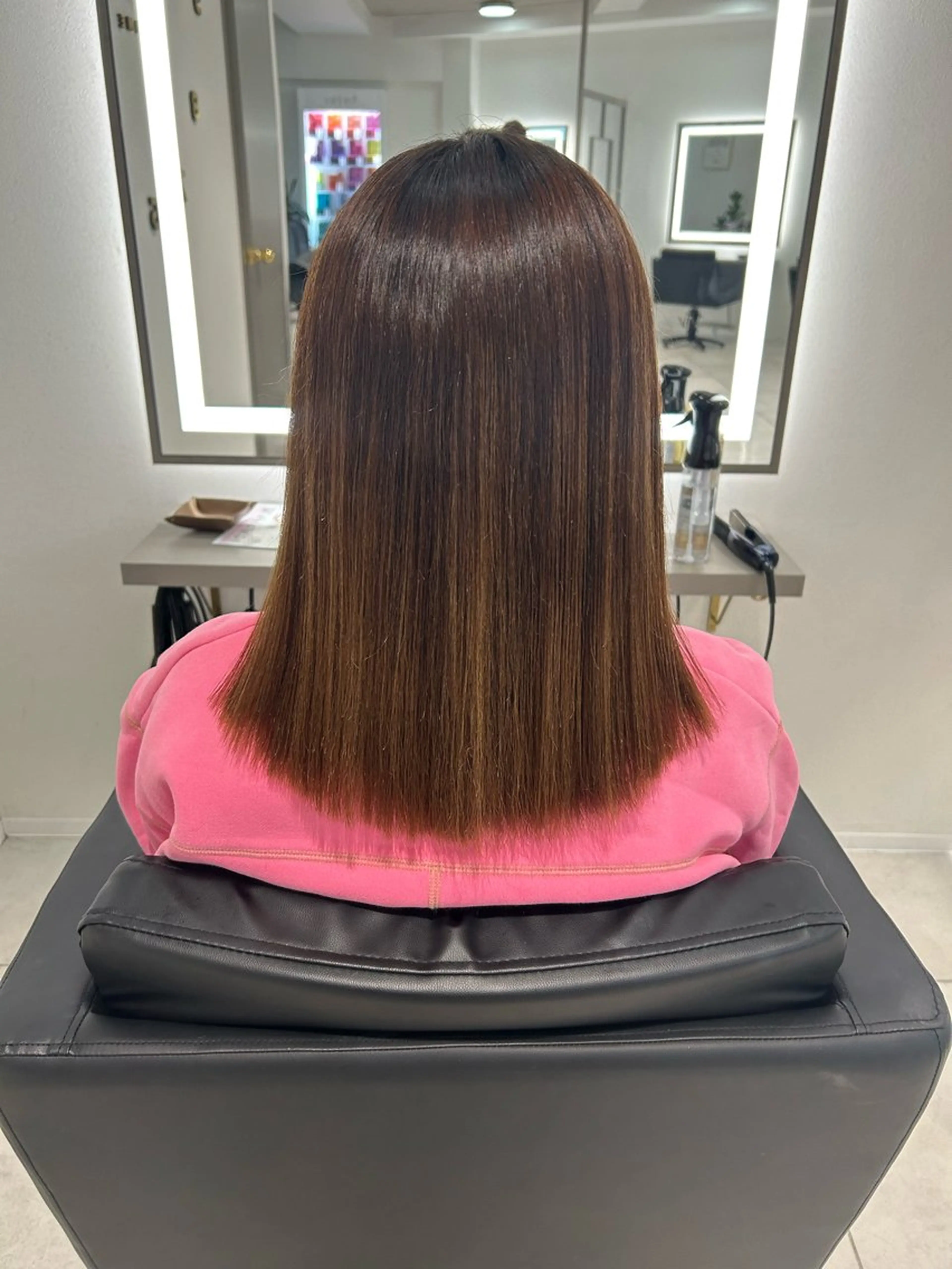 セミロング カット 縮毛矯正 mayu なかもずのヘアスタイル