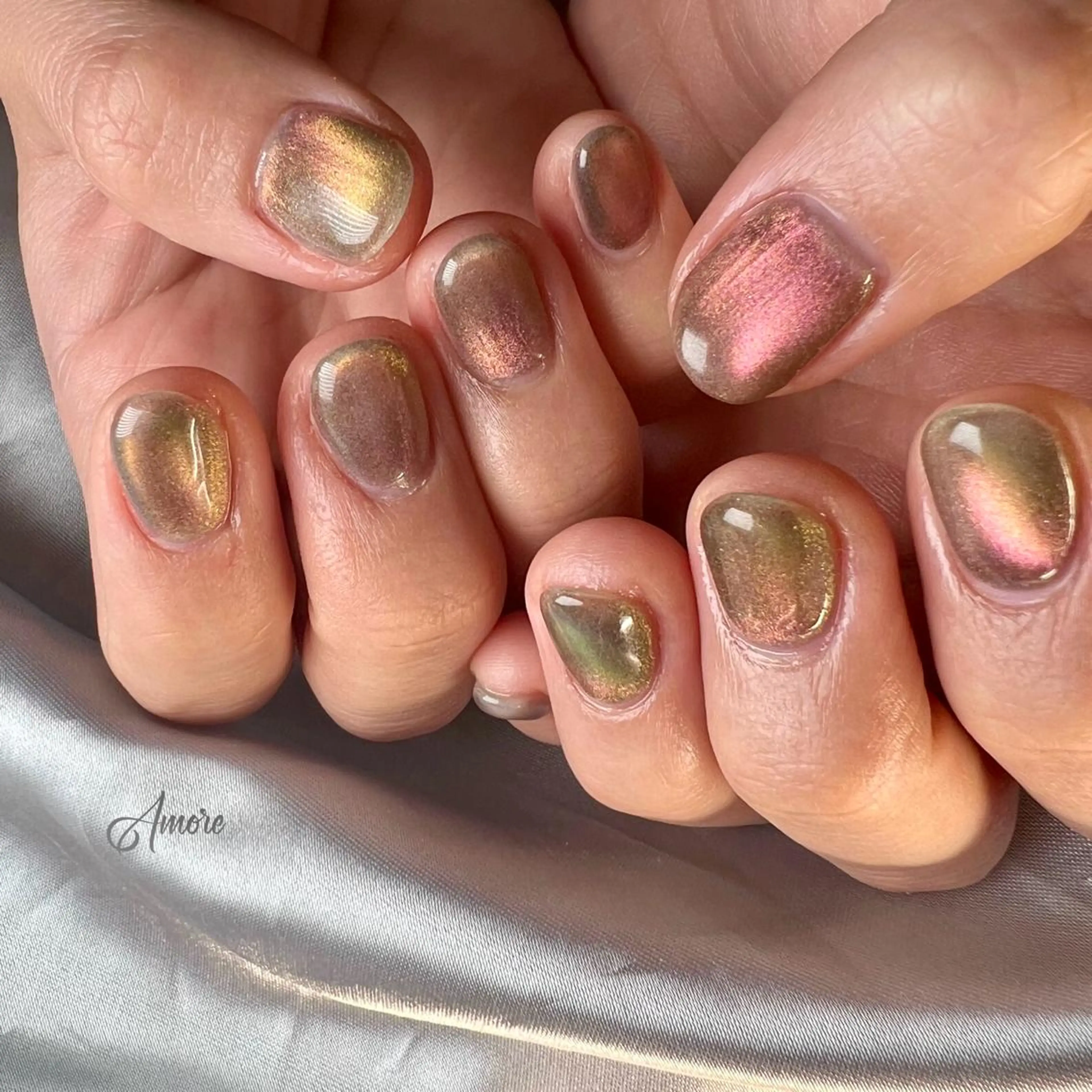 ネイル ジェルネイル ミラーネイル オフィスネイル パラジェル You kyehwaのネイルデザイン