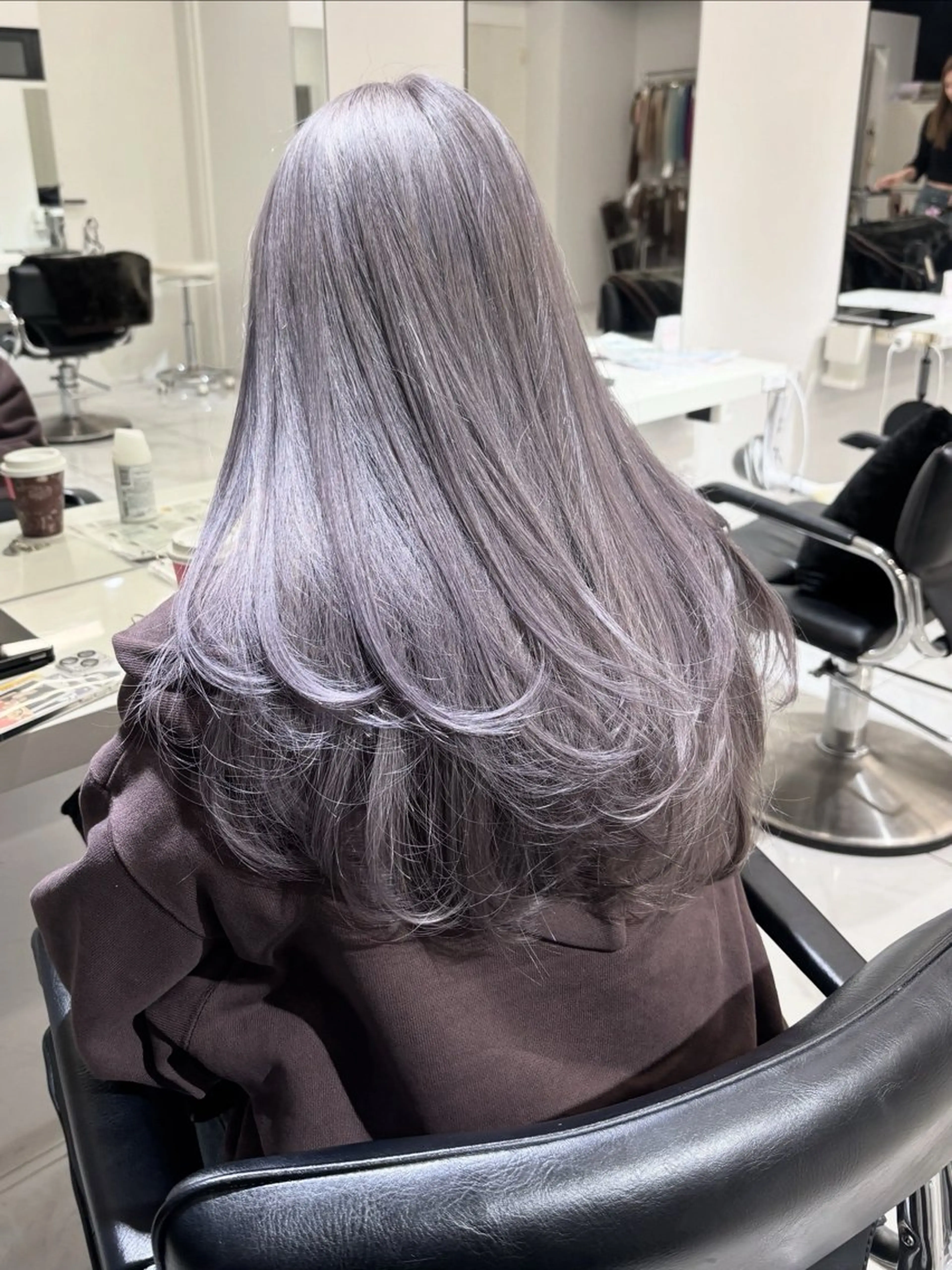 ロング カラー ヘアカラー トリートメント 🩶大人韓国ヘア 渋谷/Satsukiのヘアスタイル