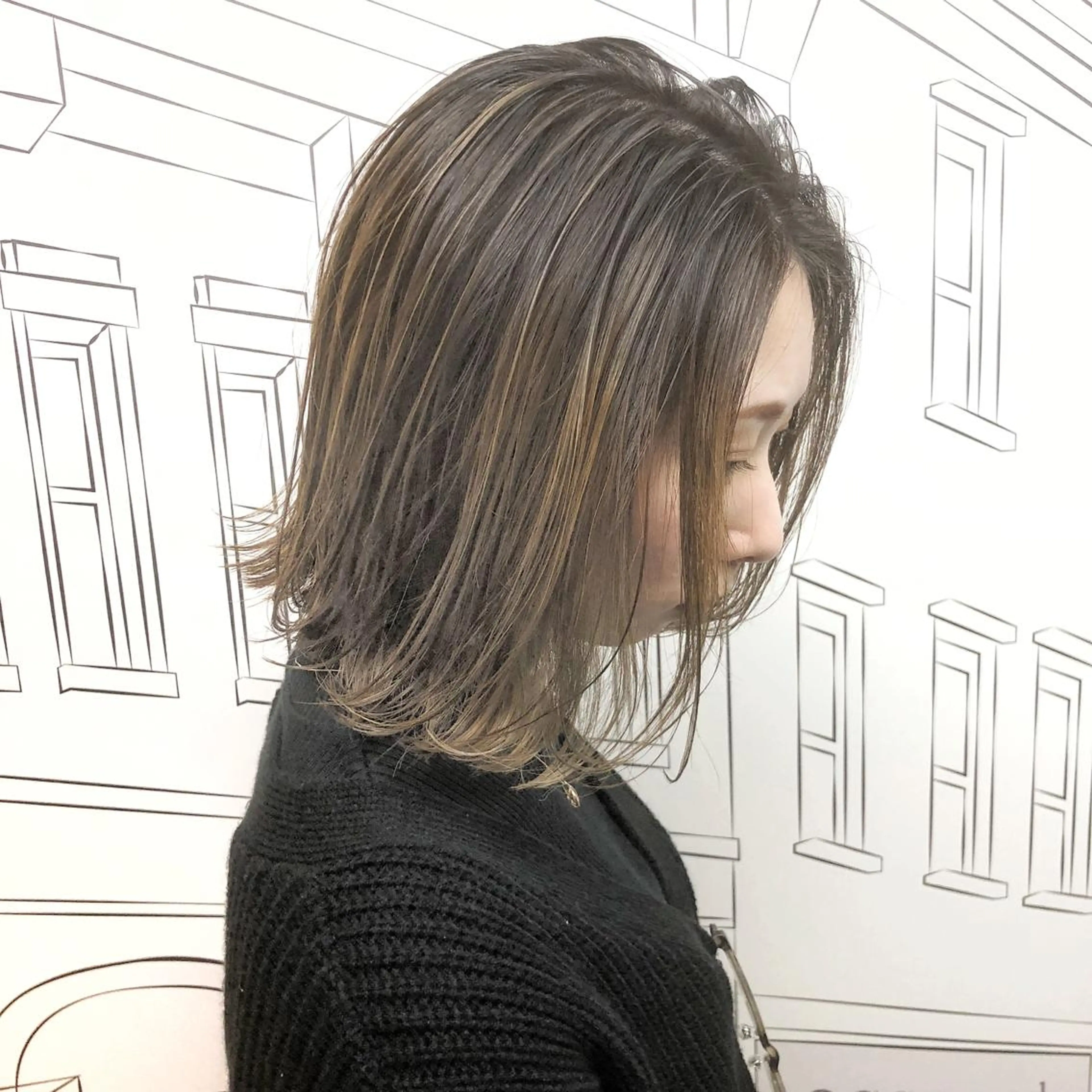 ミディアム カラー 坪井 彰吾のヘアスタイル