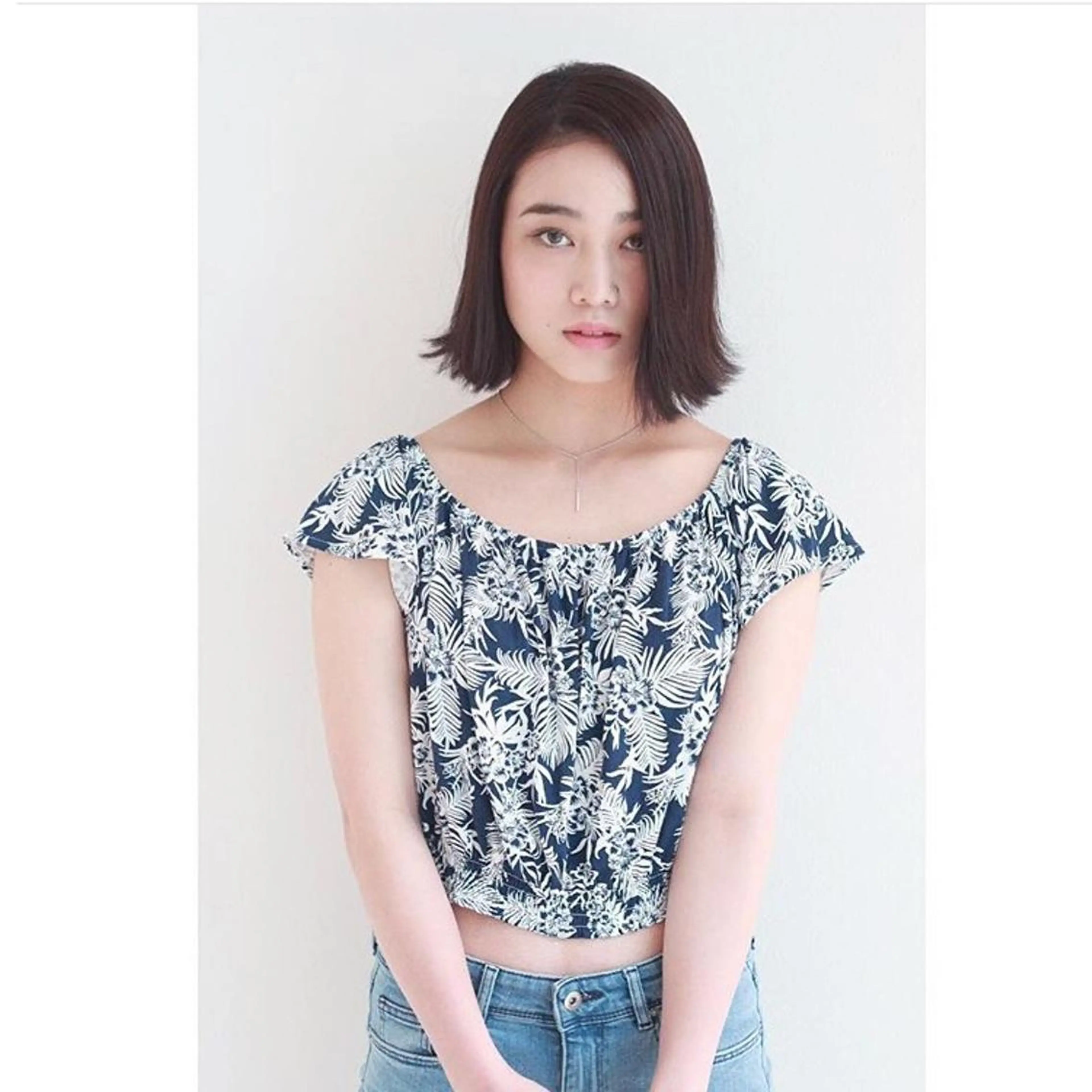 ショート 切りっぱなしボブ ボブ カット 高木 麻知子のヘアスタイル