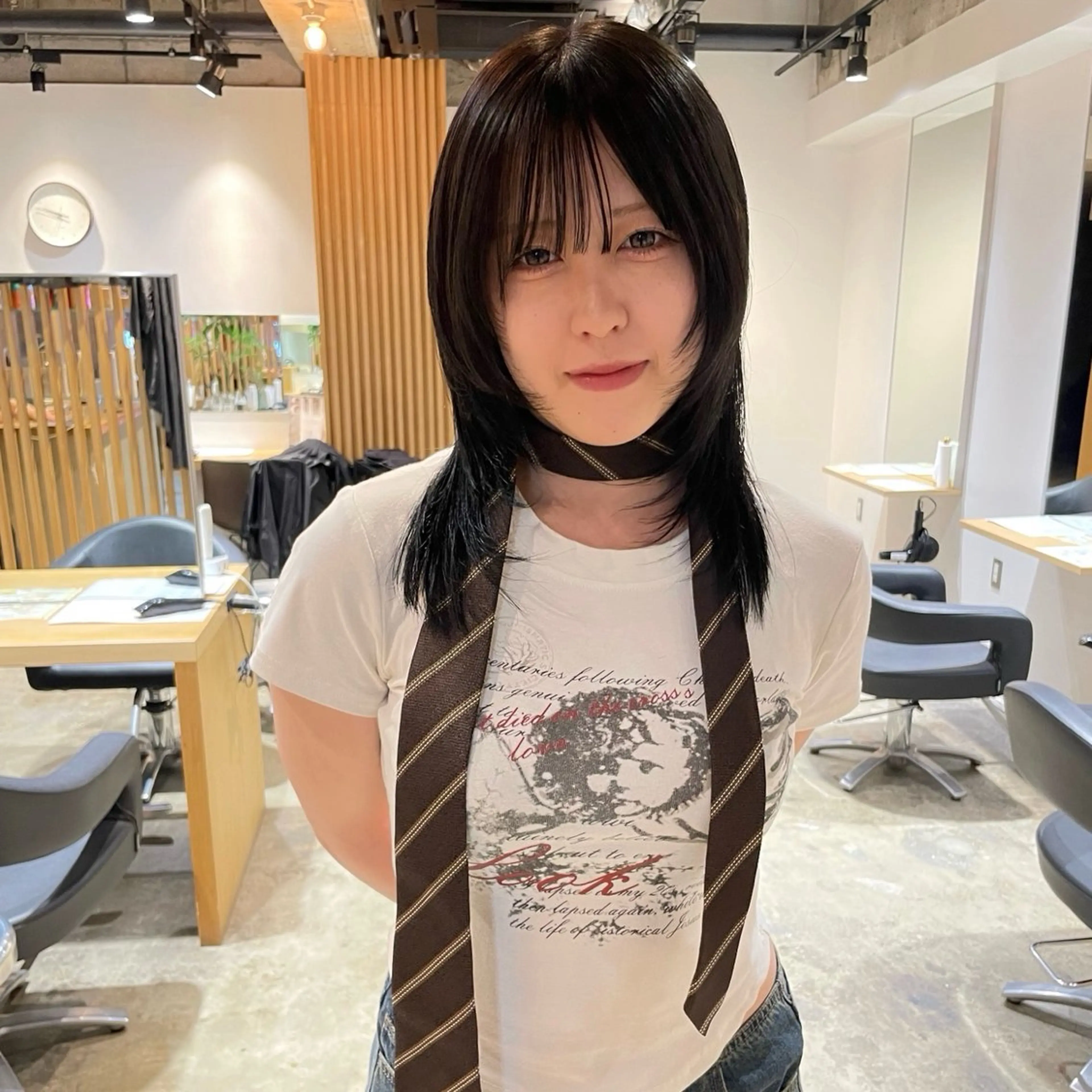 ミディアム カラー カット ヘアカラー ANY sayaᯓ★のヘアスタイル