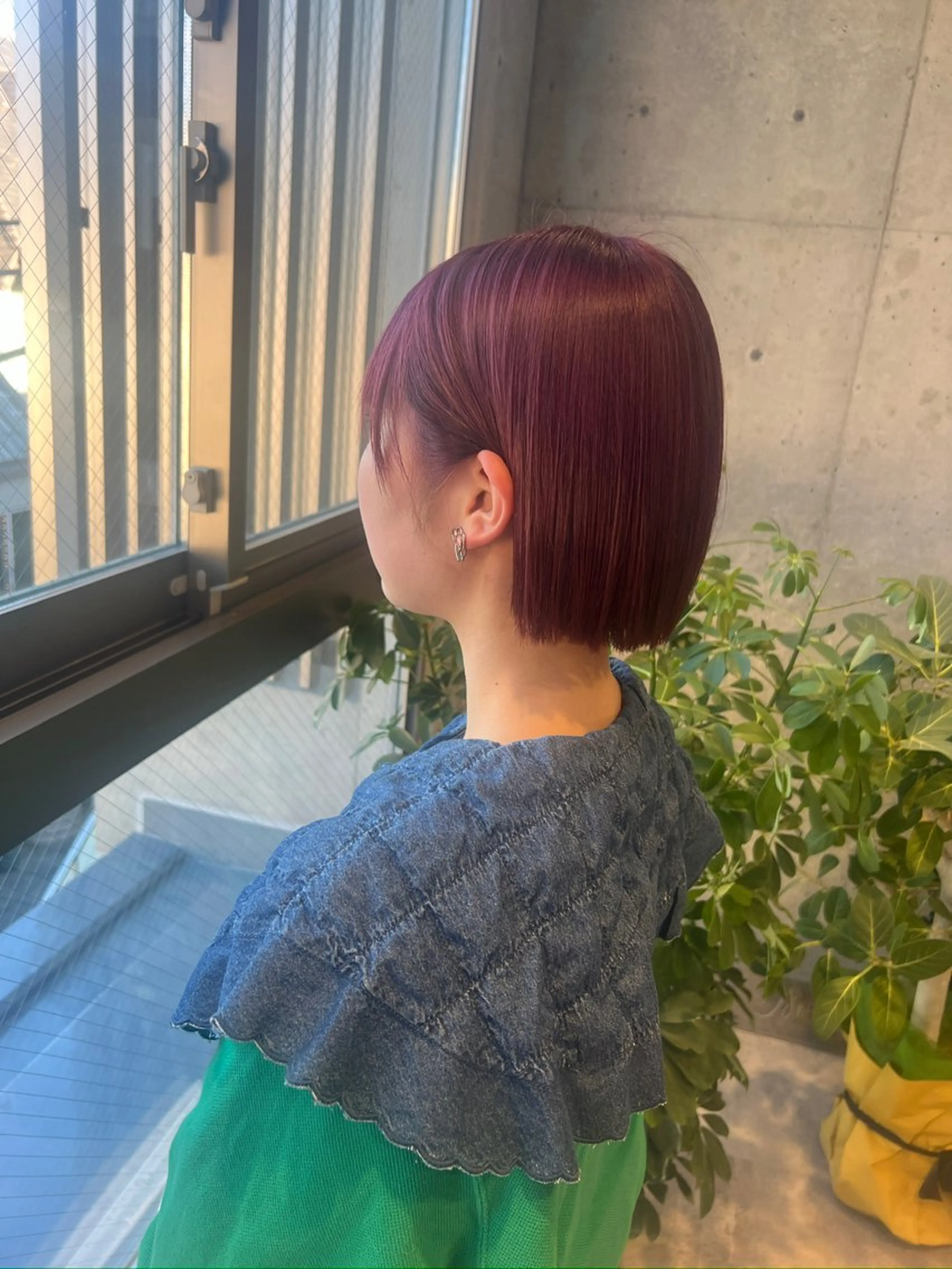 カラー ボルドーカラー カット ヘアカラー トリートメント ヘッドスパ 透明感/血色カラー/ 似合せレイヤー/ゆいのヘアスタイル