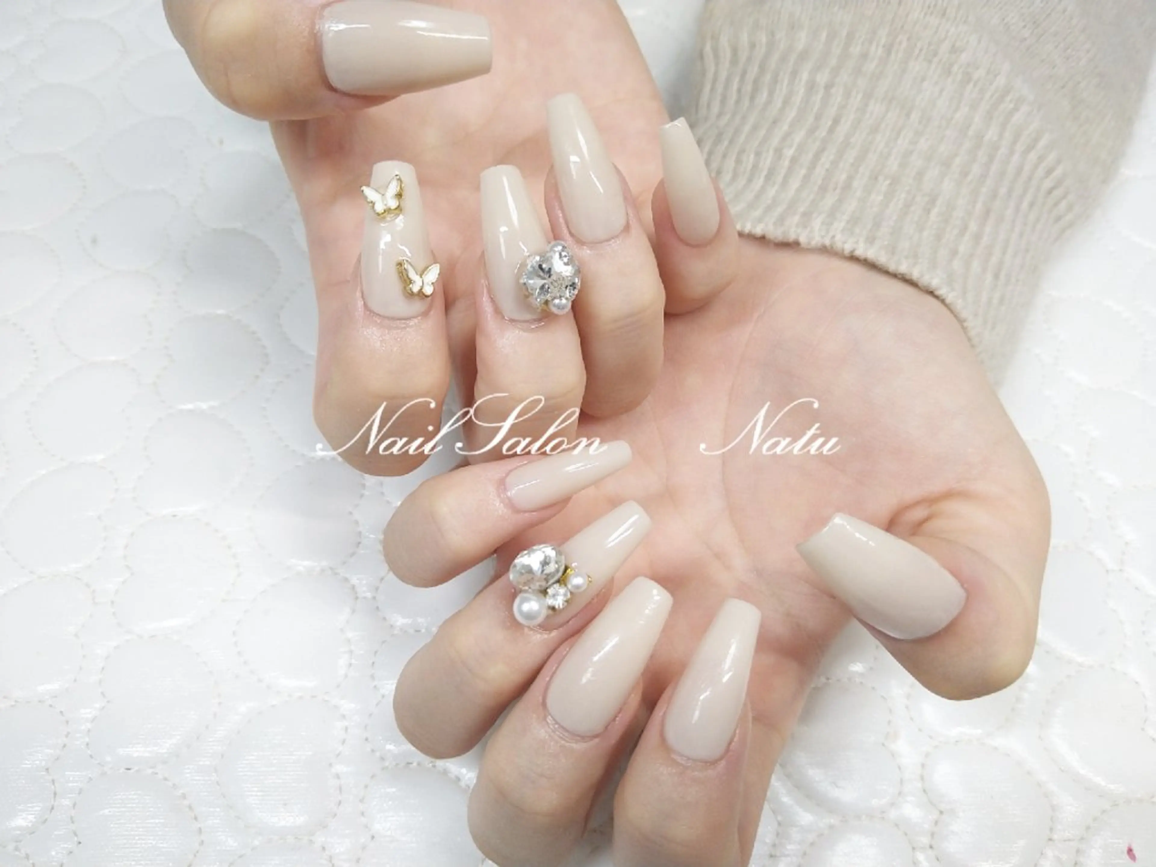 ネイル 長さ出し nailsalon　 Natuのネイルデザイン