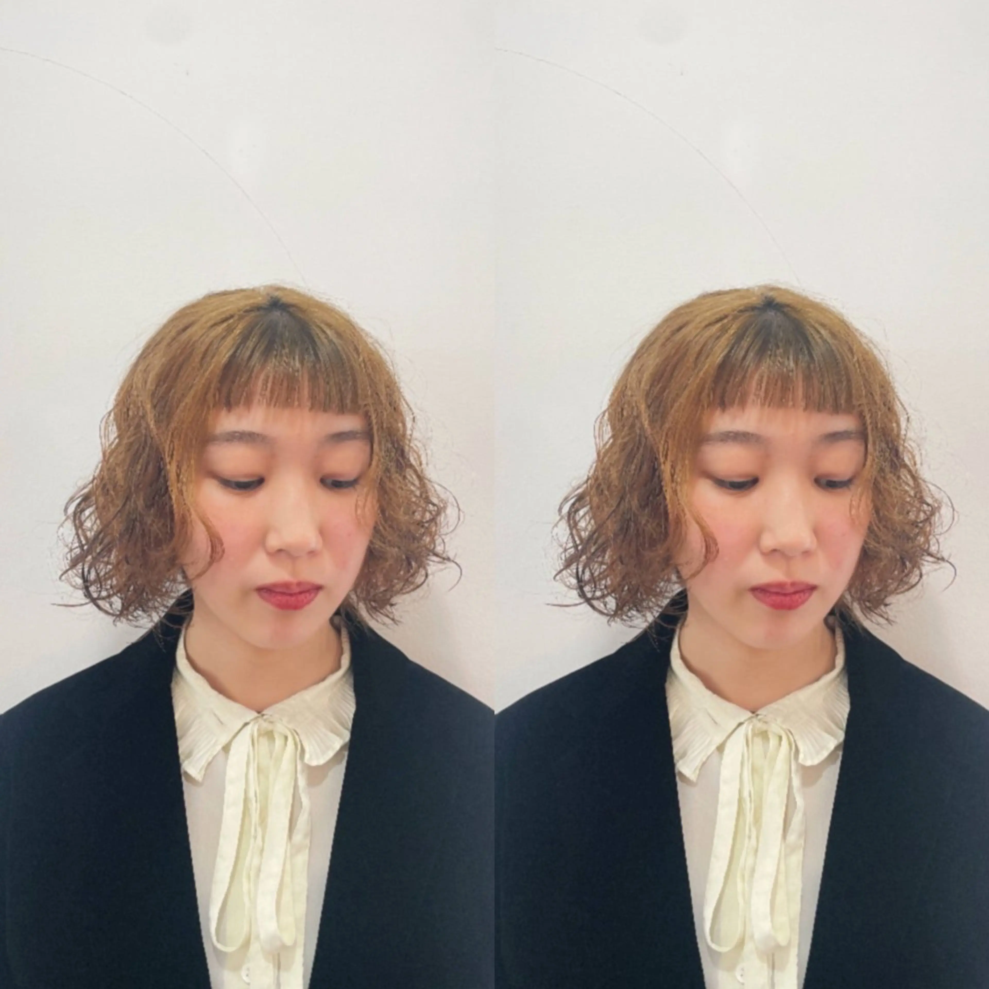 ミディアム パーマ ミディアムパーマ デジタルパーマ mopa_kaede 暖色カラー/ロングのヘアスタイル