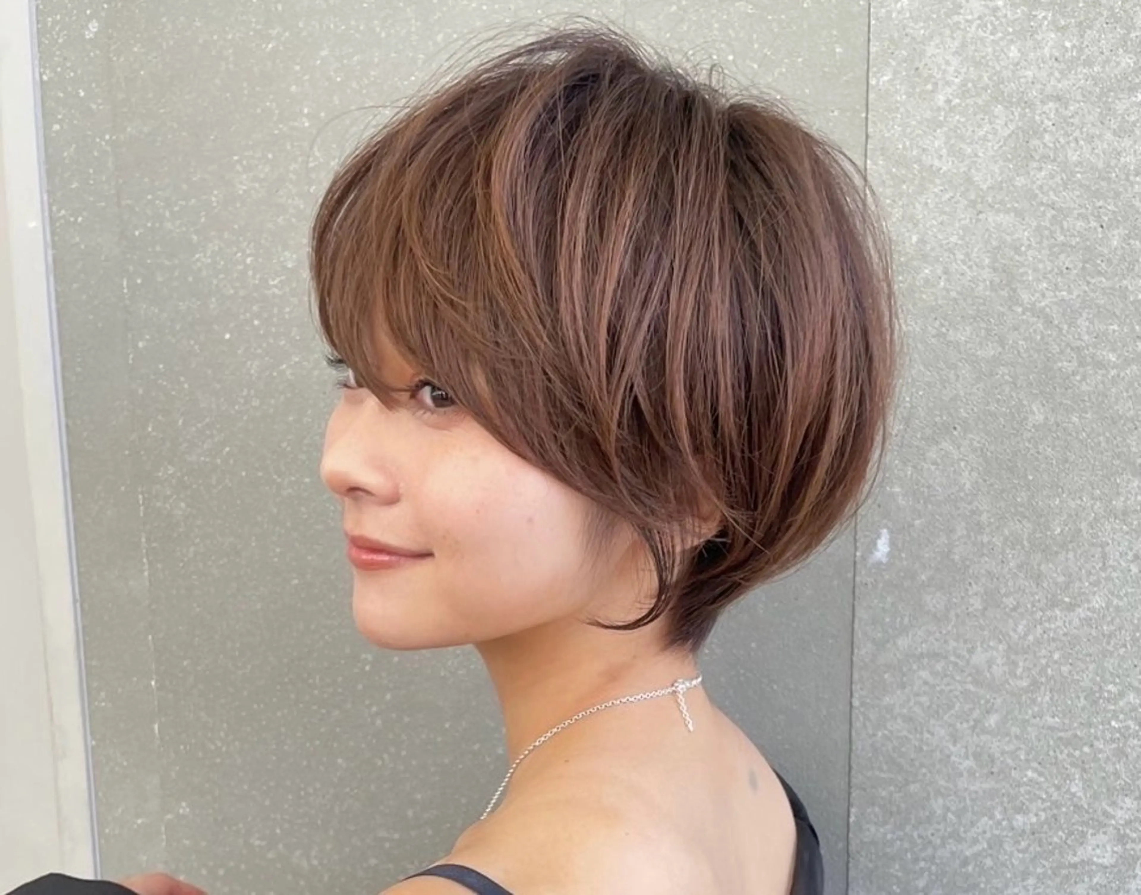 ショート ショートヘア 縮毛矯正 ウメダナオヤ/ くびれヘア✨のヘアスタイル