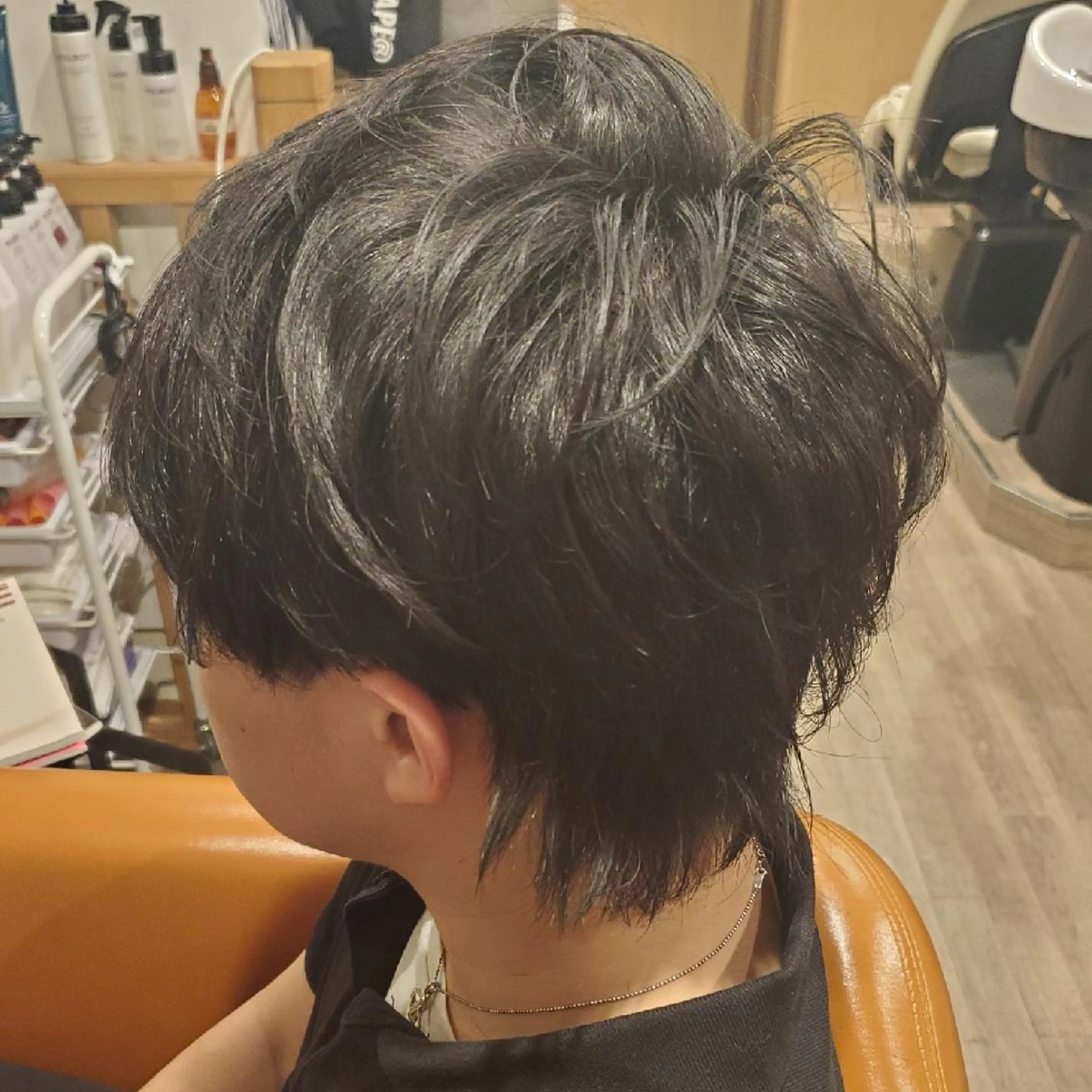 ショート メンズ マッシュウルフ マッシュ メンズウルフカット 外国人風カラー トリートメント カット ヘアカラー トリートメント spa hair  ark 富井直美のヘアスタイル