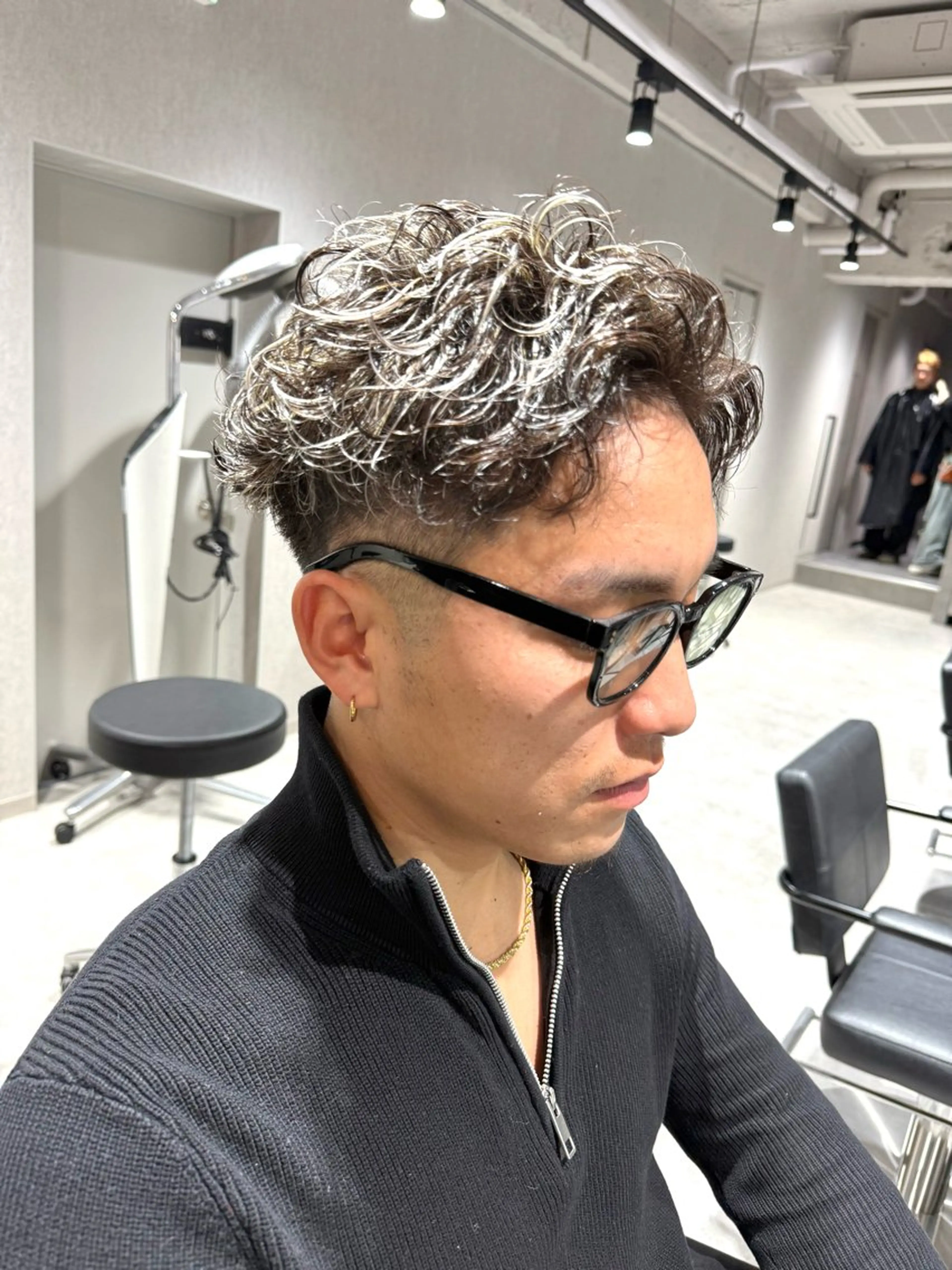 ショート カラー パーマ メッシュ カット ヘアカラー メンズパーマ職人 パーマ🔥ritaのヘアスタイル