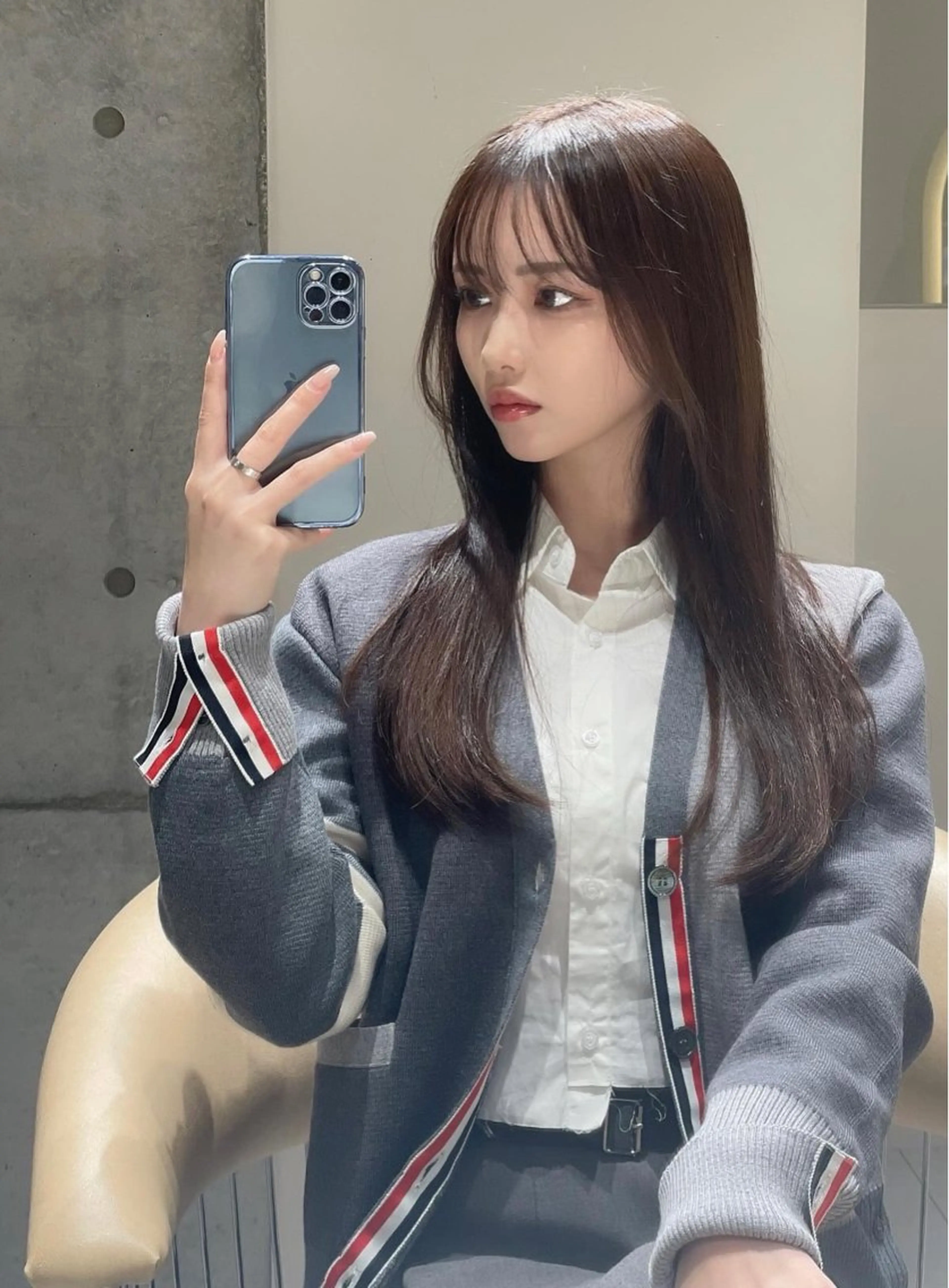 ロング 髪質改善 カット 縮毛矯正 トリートメント 福岡縮毛矯正✨️ ストレート 向井和輝のヘアスタイル