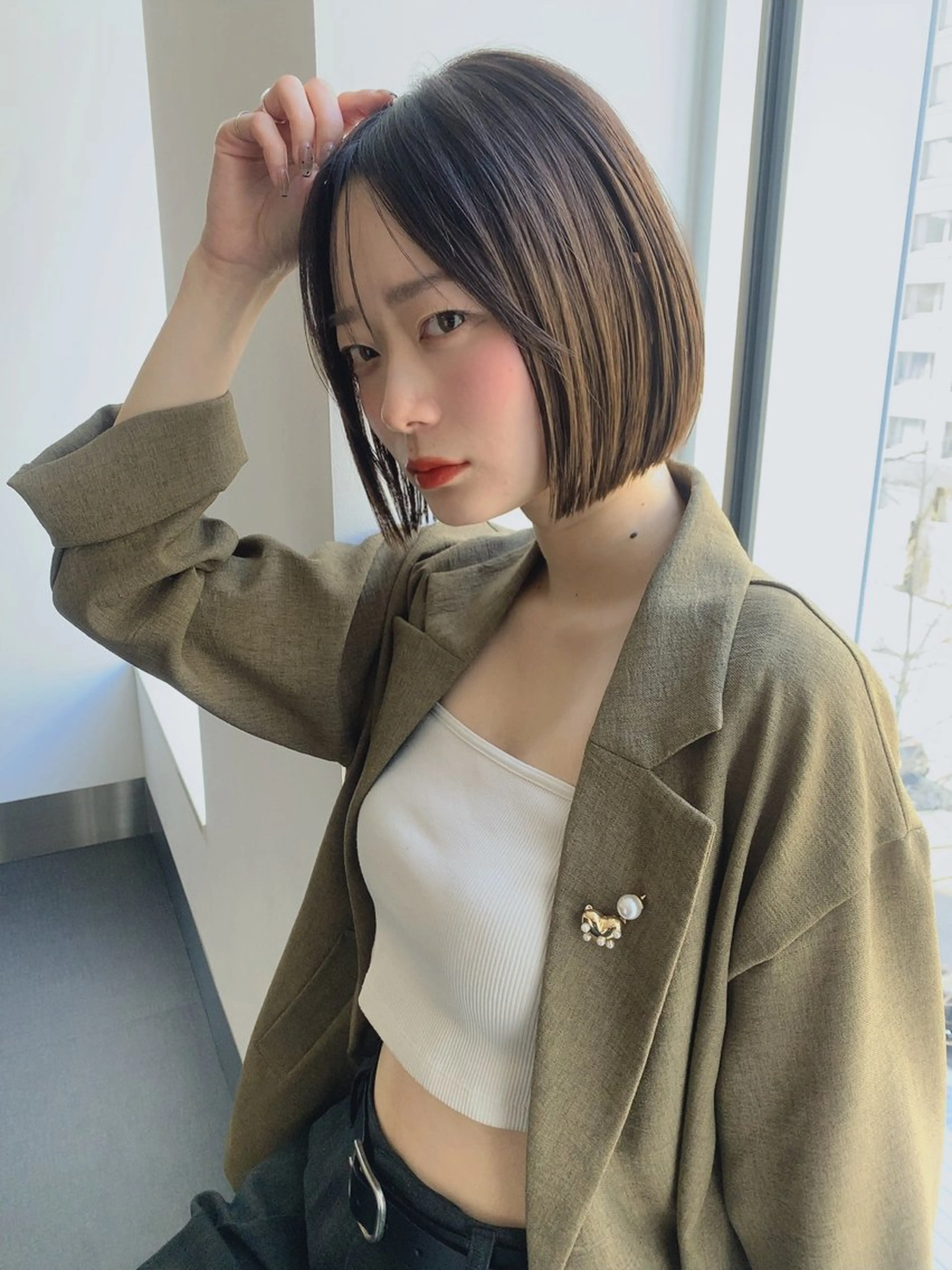 ショート カラー カット ヘアカラー トリートメント ボブ/大人ヘア k-two濱田のヘアスタイル