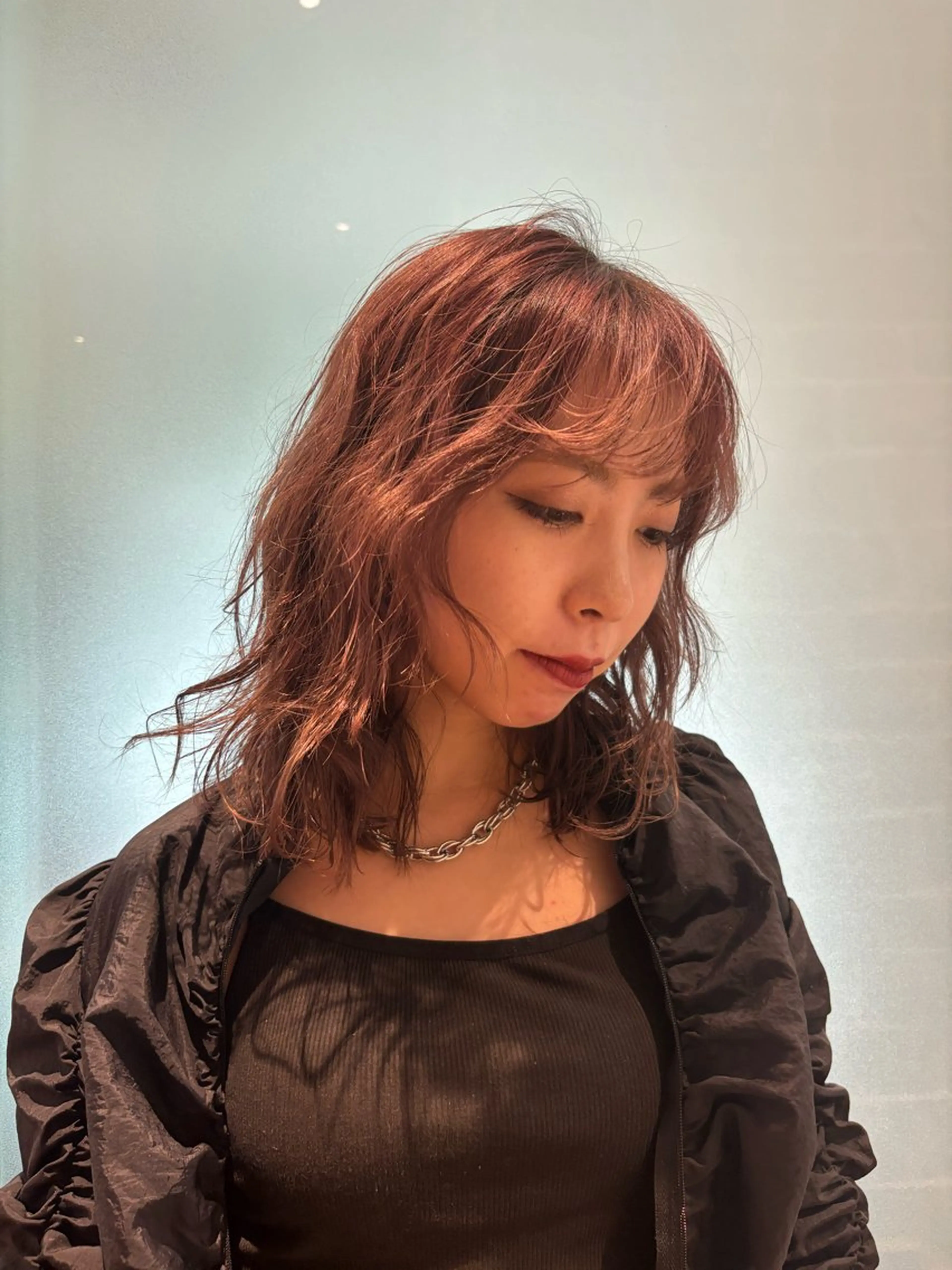 ミディアム カラー レイヤーボブ🎵 ブリーチ/りりのヘアスタイル