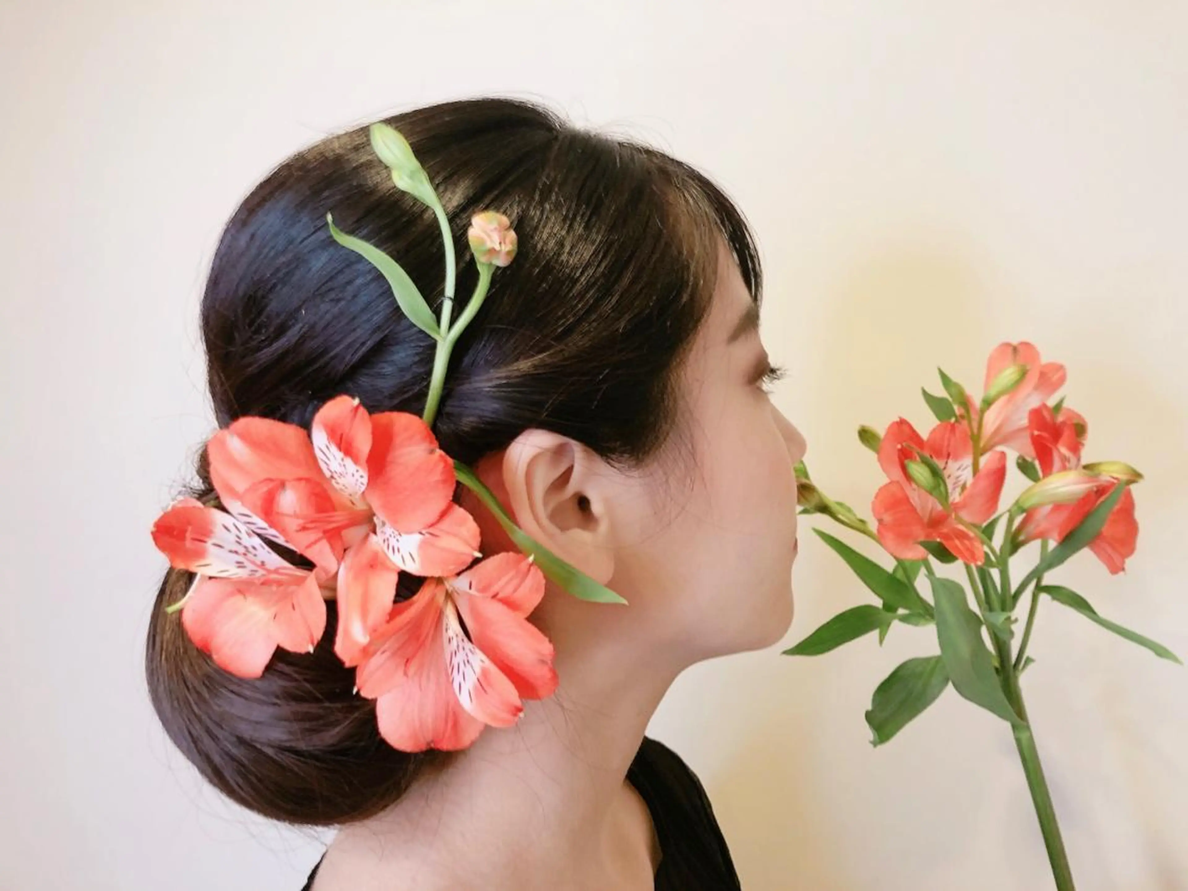 ヘアアレンジ 着物ヘア Hair&Make Nahoのマツエク・マツパデザイン