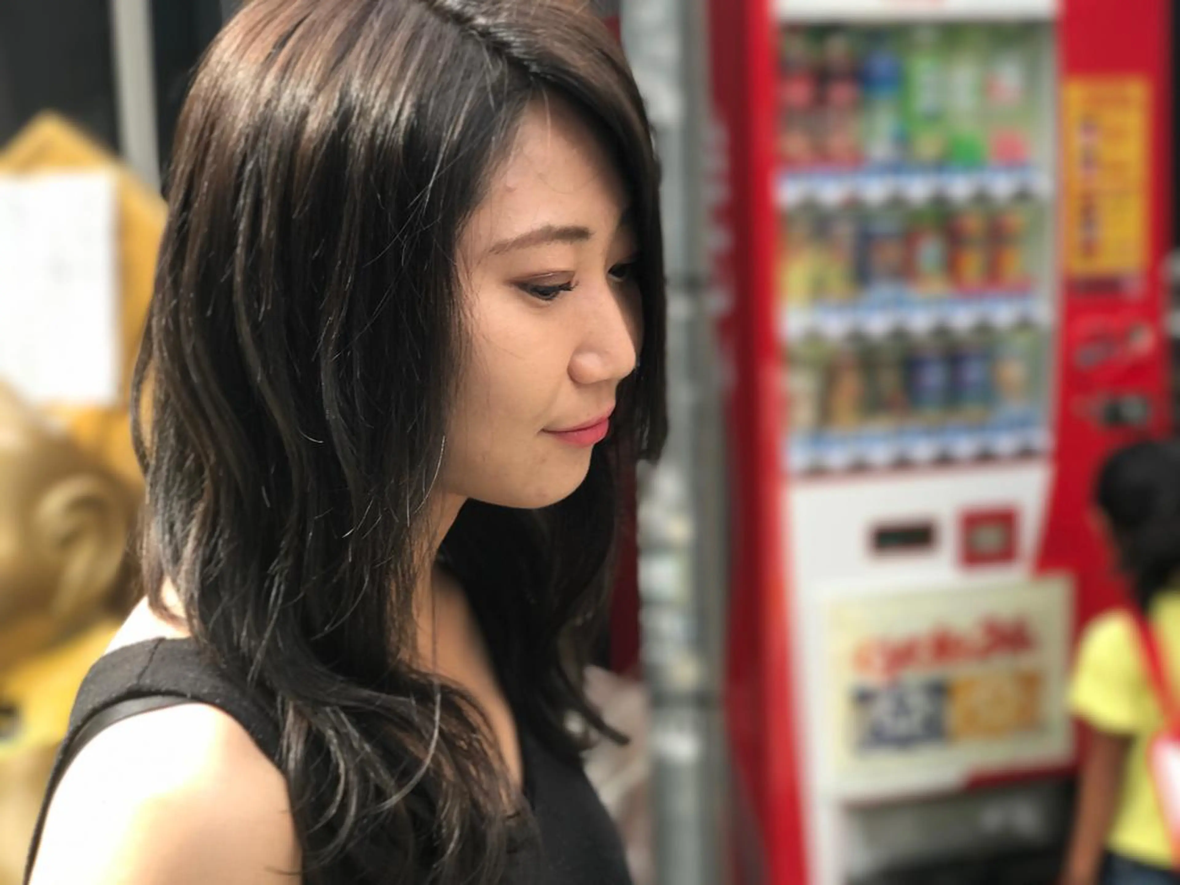 ロング カラー ベージュカラー TAI透明カラー 柔らかい縮毛矯正のヘアスタイル