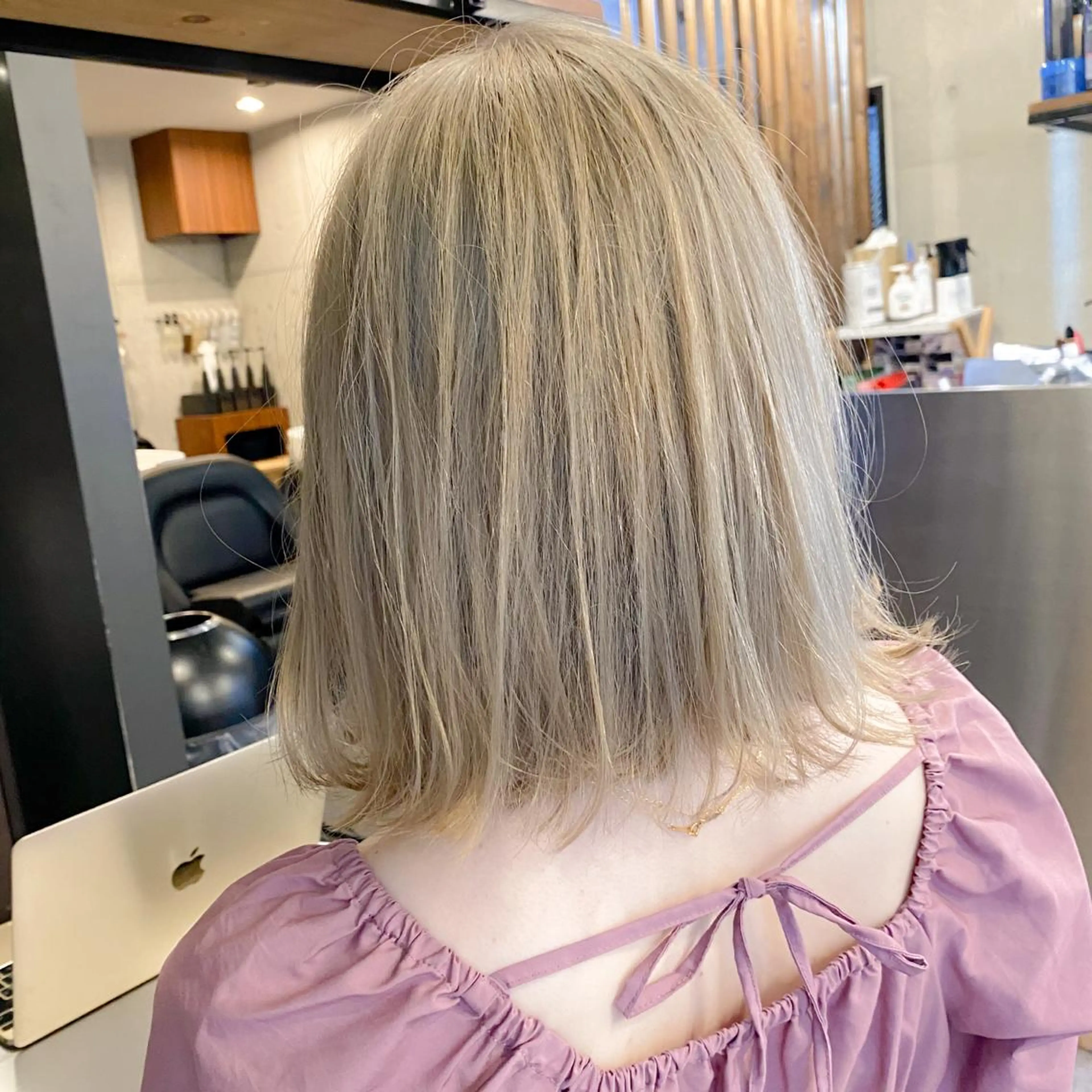 ミディアム ヘアカラー トリートメント ヘッドスパ ヘアセット 大宮 / ボブ特化 永井竜也のヘアスタイル