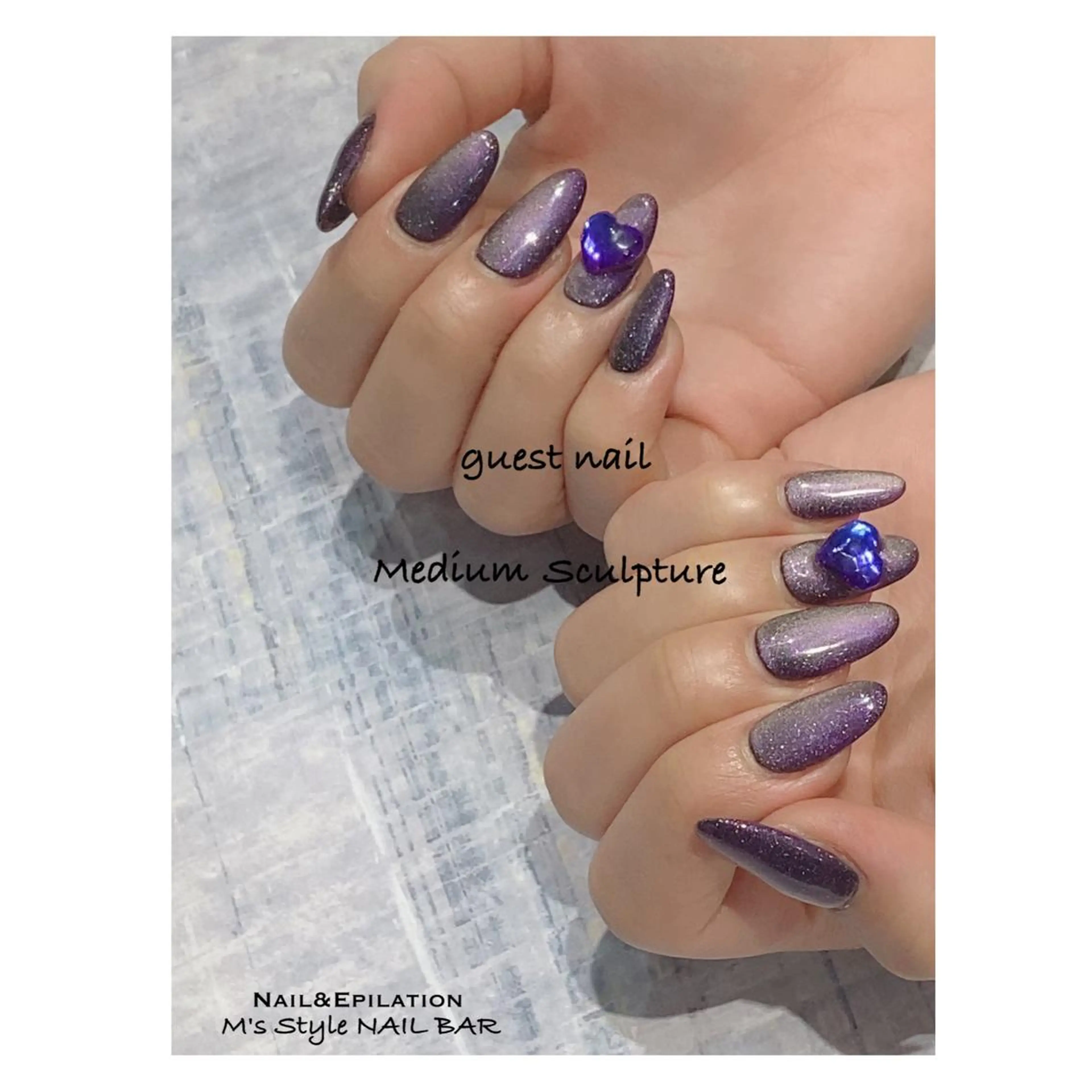 ネイル 成人式 韓国ネイル ロングネイル マグネットネイル ミディアムネイル ハンドネイル M's Style NAIL BARのネイルデザイン