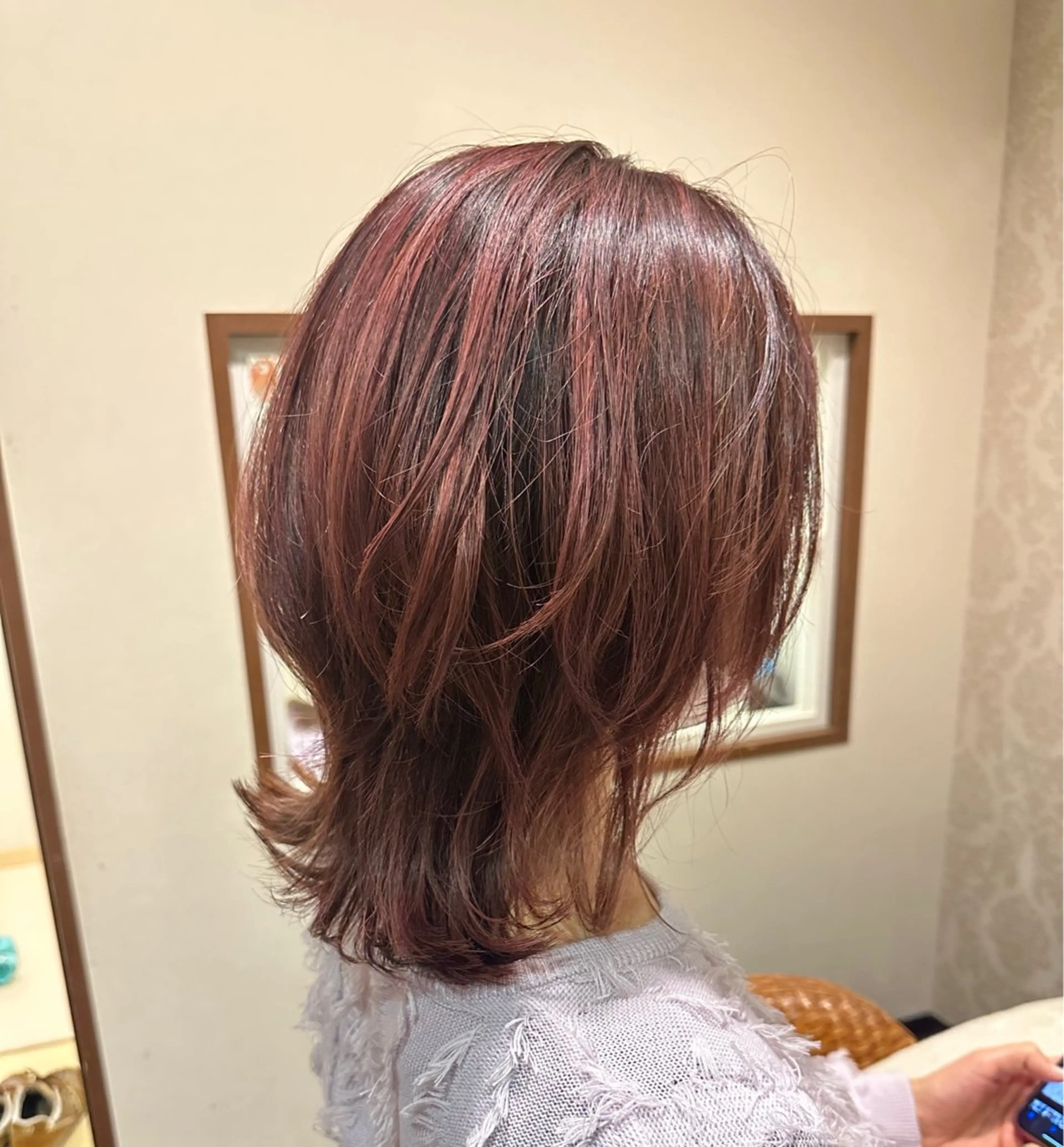 ミディアム カラー レイヤーカット ウルフカット ウルフレイヤー カット 🍒ྀིナカヤマ ミオ🍒ྀིのヘアスタイル