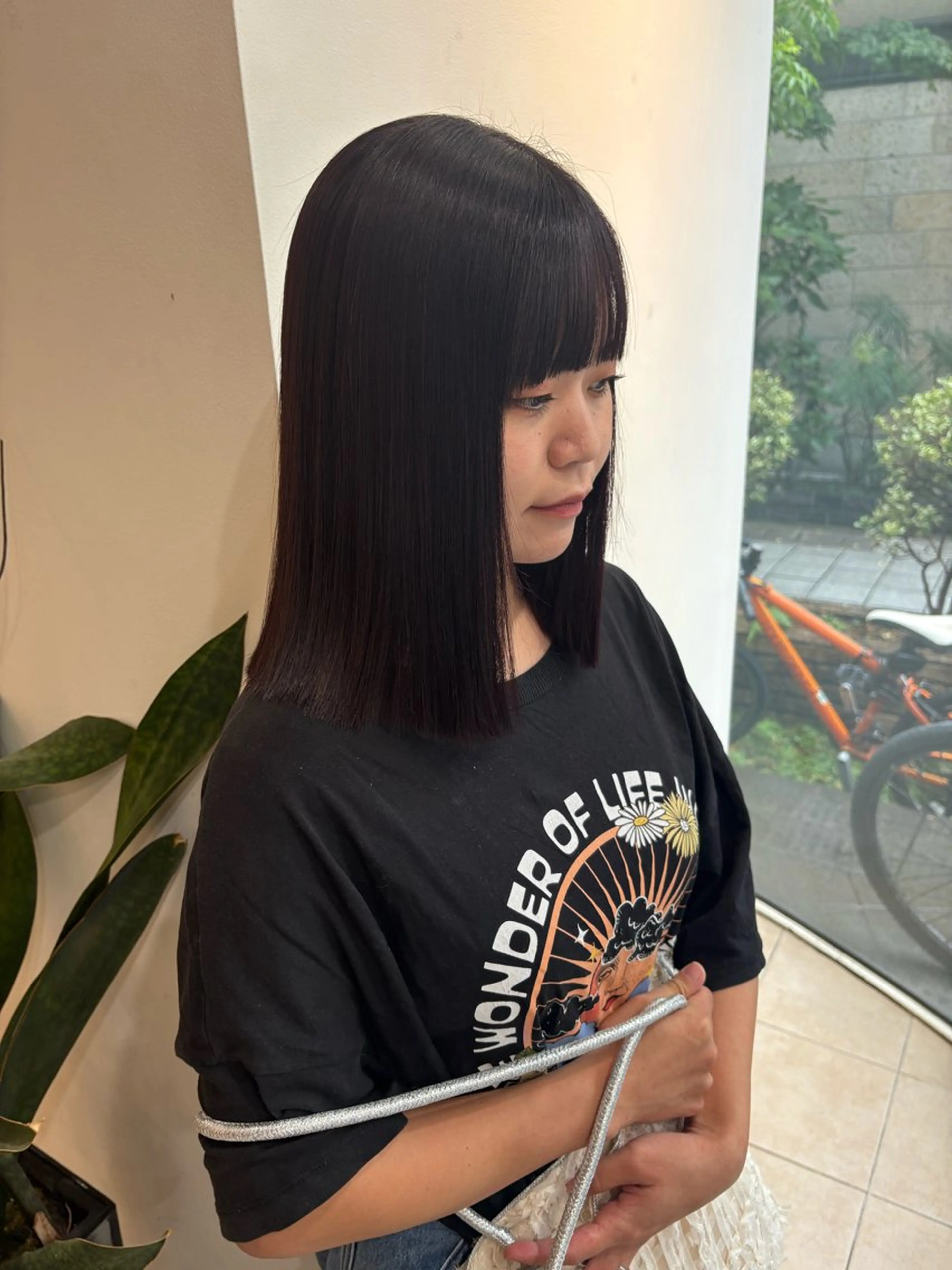 セミロング ひがし のののヘアスタイル