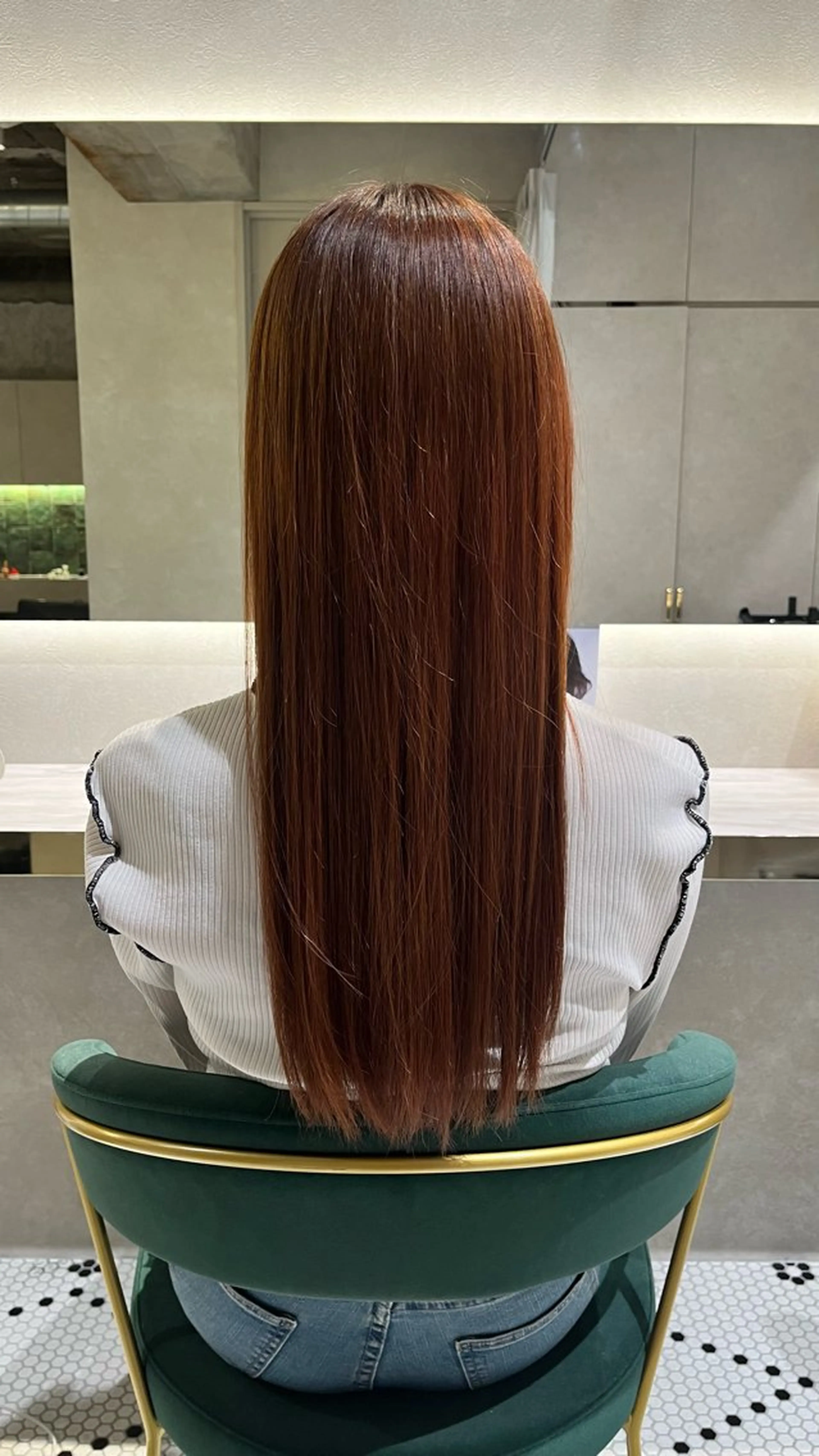 ロング 縮毛矯正 新宿/ヘアカラー AiNAのヘアスタイル