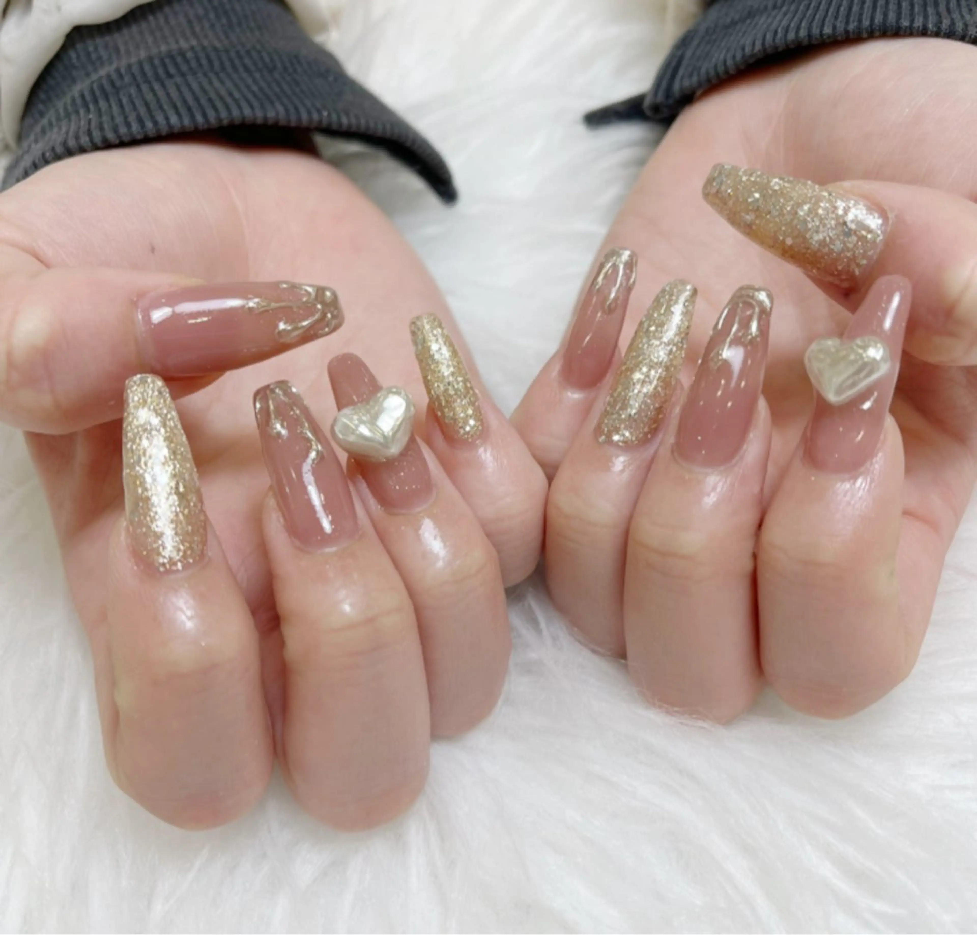 ネイル 長さ出し フットネイル ジェルネイル 韓国ネイル マグネットネイル #Amin nail salonのネイルデザイン