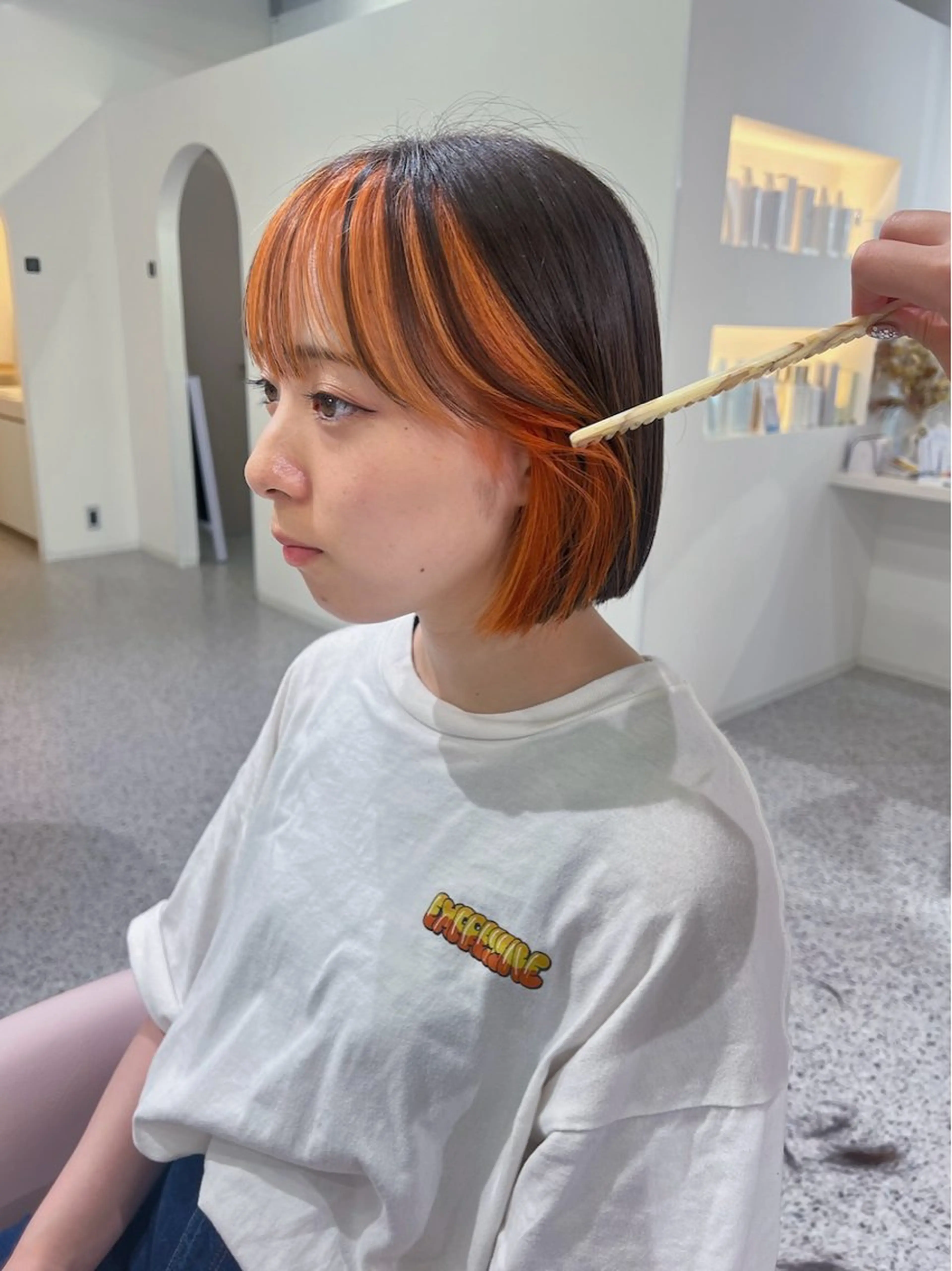 ショート カラー ヘアカラー トリートメント cher. naoのヘアスタイル