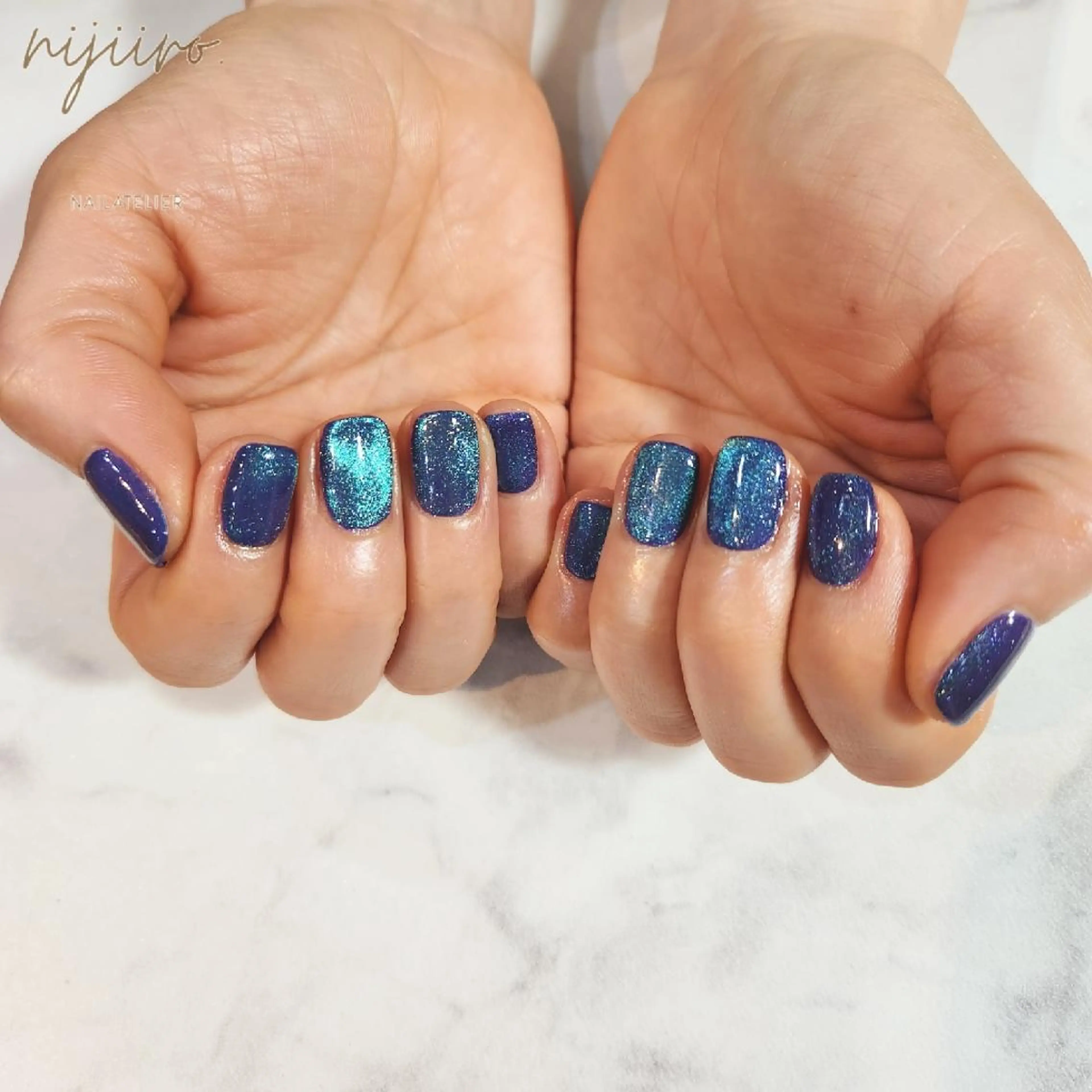ネイル マグネットネイル ハンドネイル nailatelier nijiiro.所属・nijiiro🌈 サトウのネイルデザイン