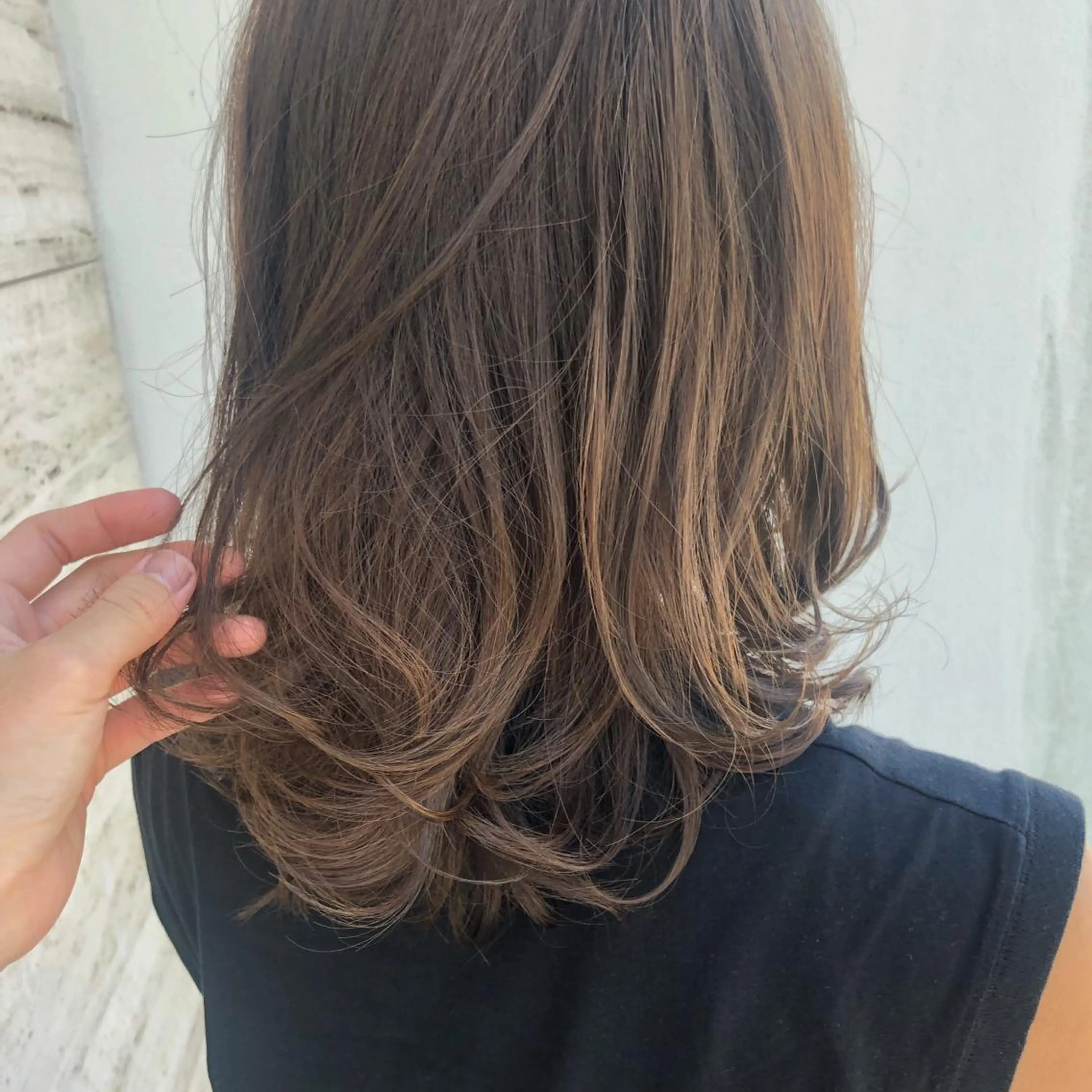 ミディアム カラー ベージュカラー グラデーションカラー ヤマモト マイのヘアスタイル