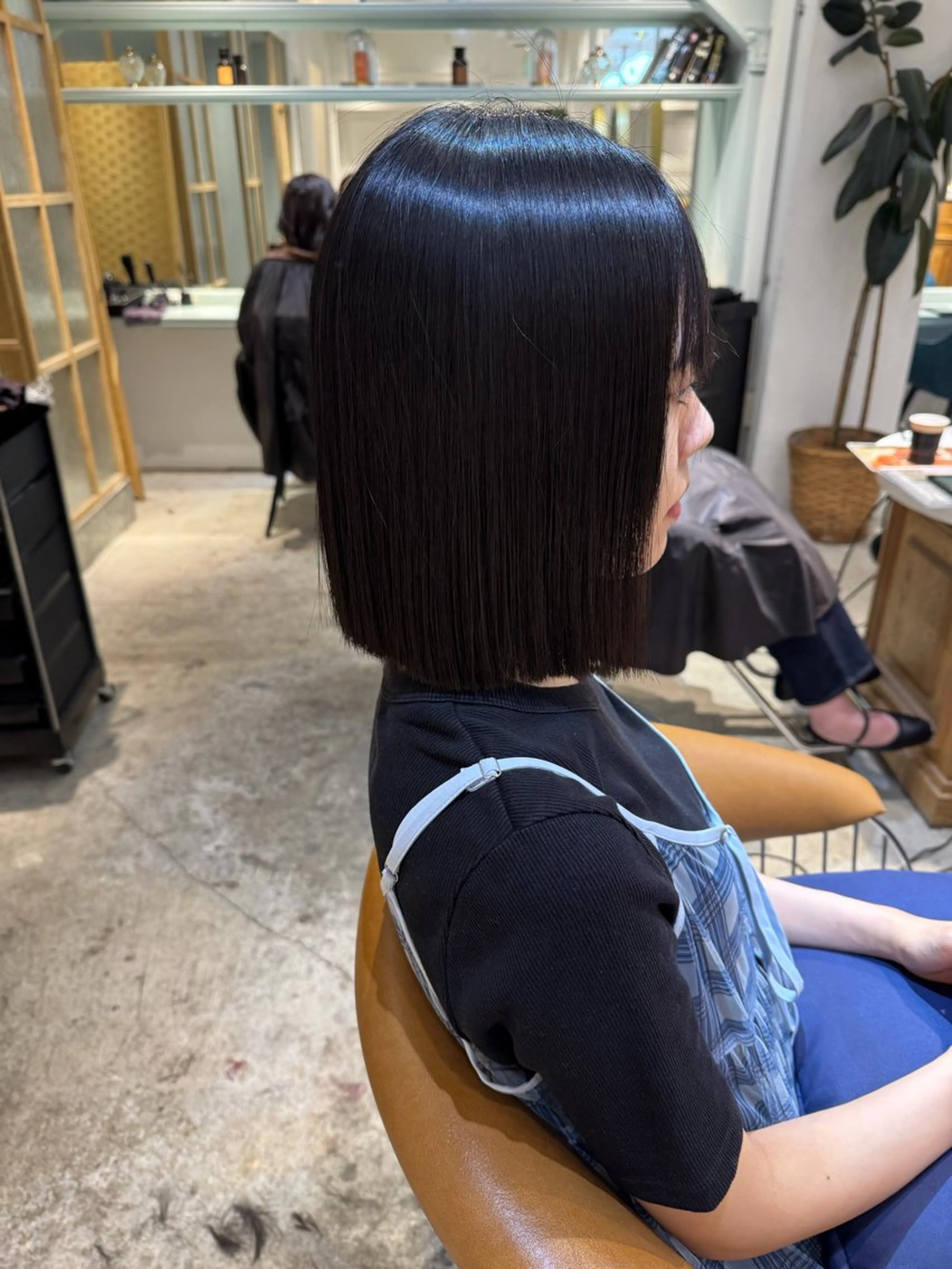 ミディアム ボブ 髪質改善 縮毛矯正 カット ヘアカラー トリートメント ヘアセット 髪質改善/ボブ /韓国/erikoのヘアスタイル