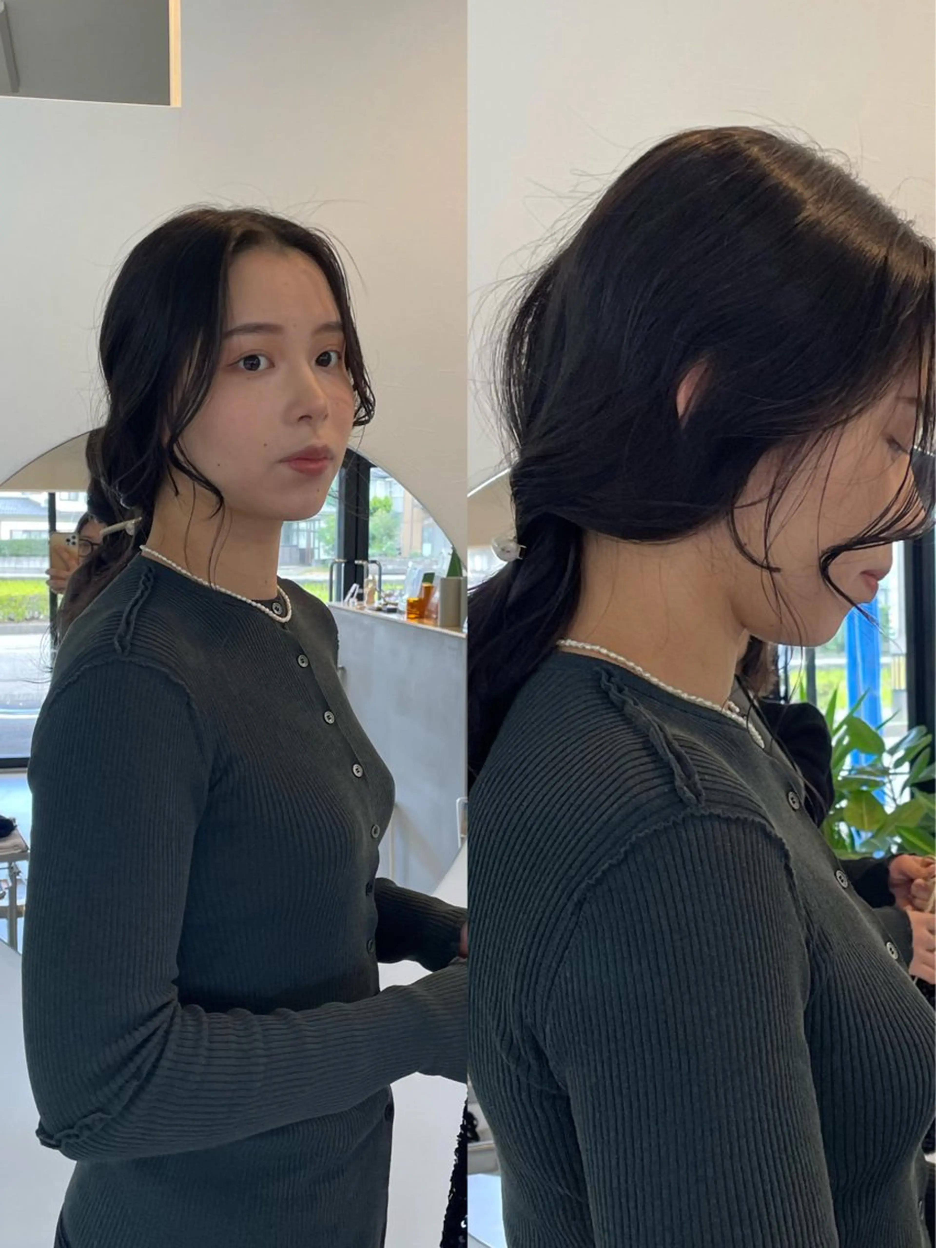 ロング 顔周りカット トリートメント カット ヘアカラー トリートメント 前川 瑞希のヘアスタイル