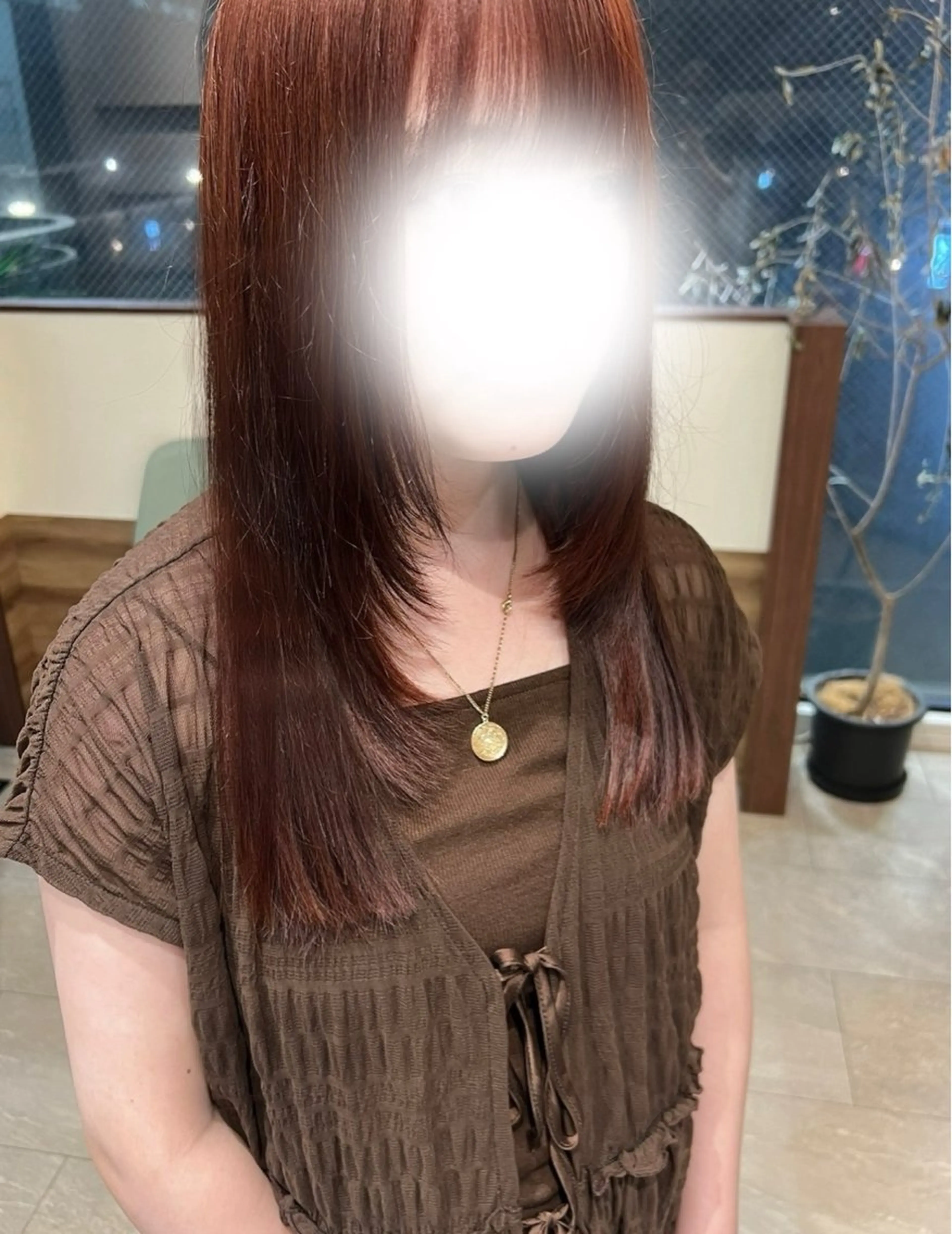 セミロング 顔まわりレイヤー 顔周りカット レイヤーカット SONOKO 【yoki.】のヘアスタイル