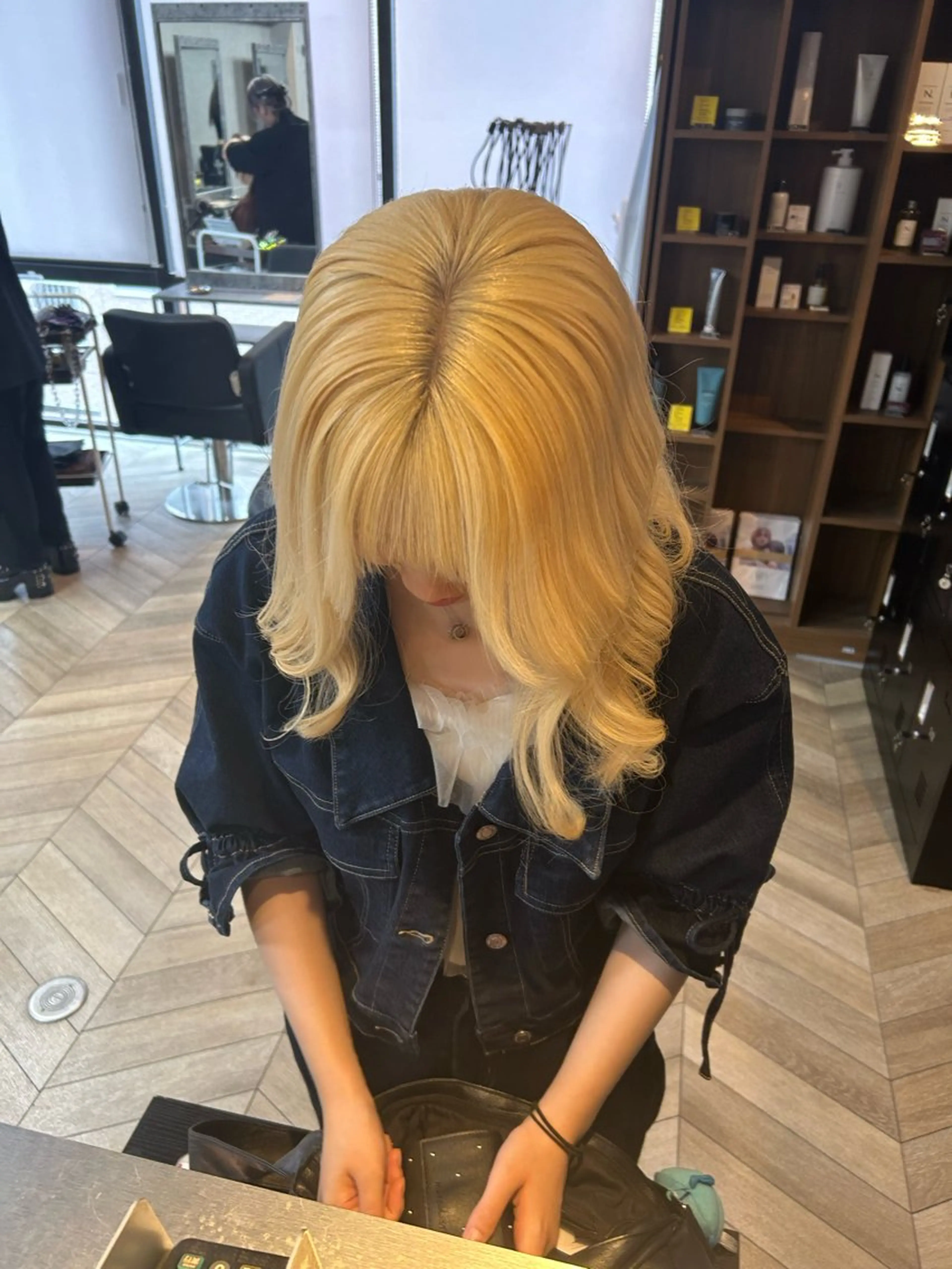 セミロング ヘアカラー ♡派手髪カラー♡ 🅝🅐🅝🅐のヘアスタイル