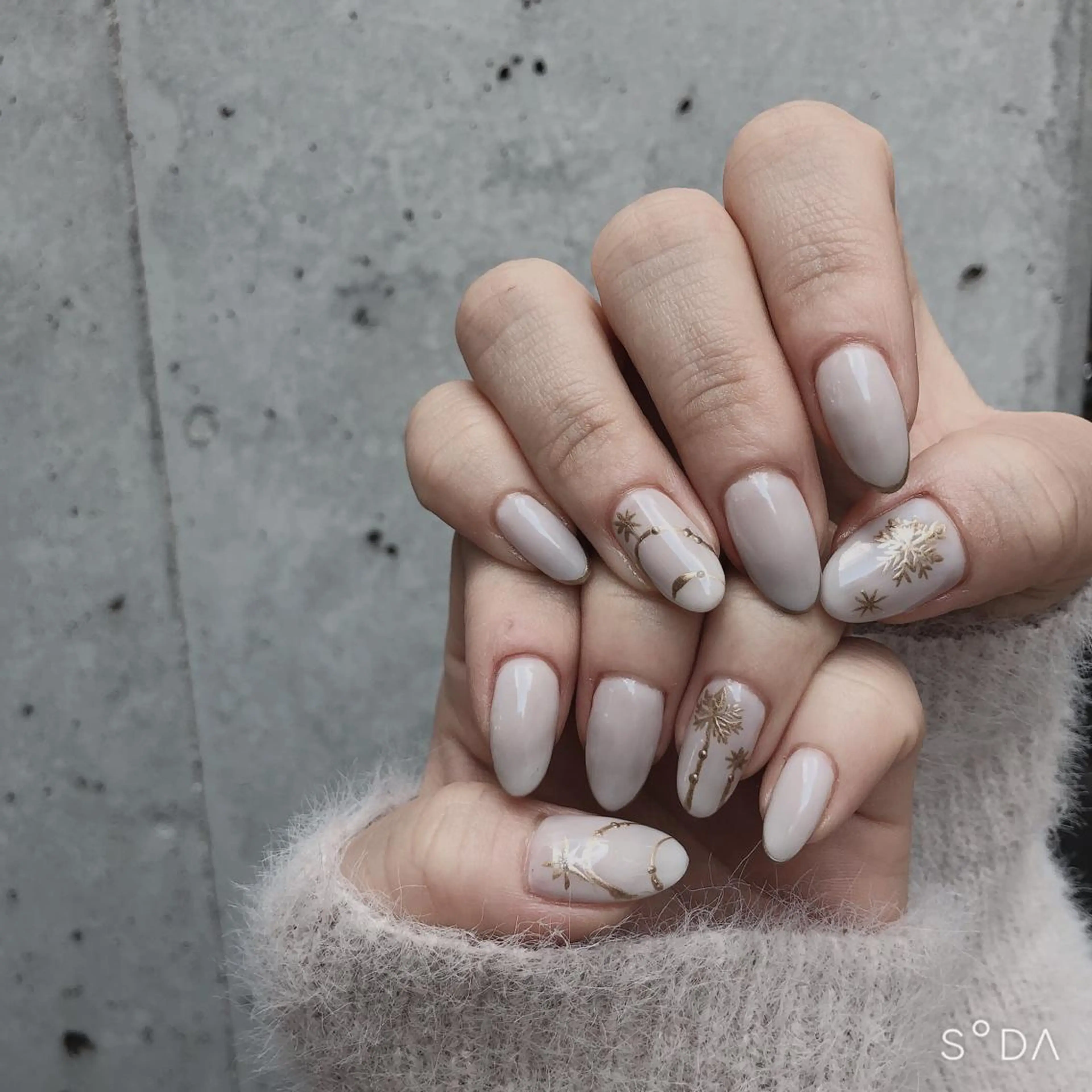 ネイル アートネイル フレンチネイル 冬ネイル You kyehwaのネイルデザイン