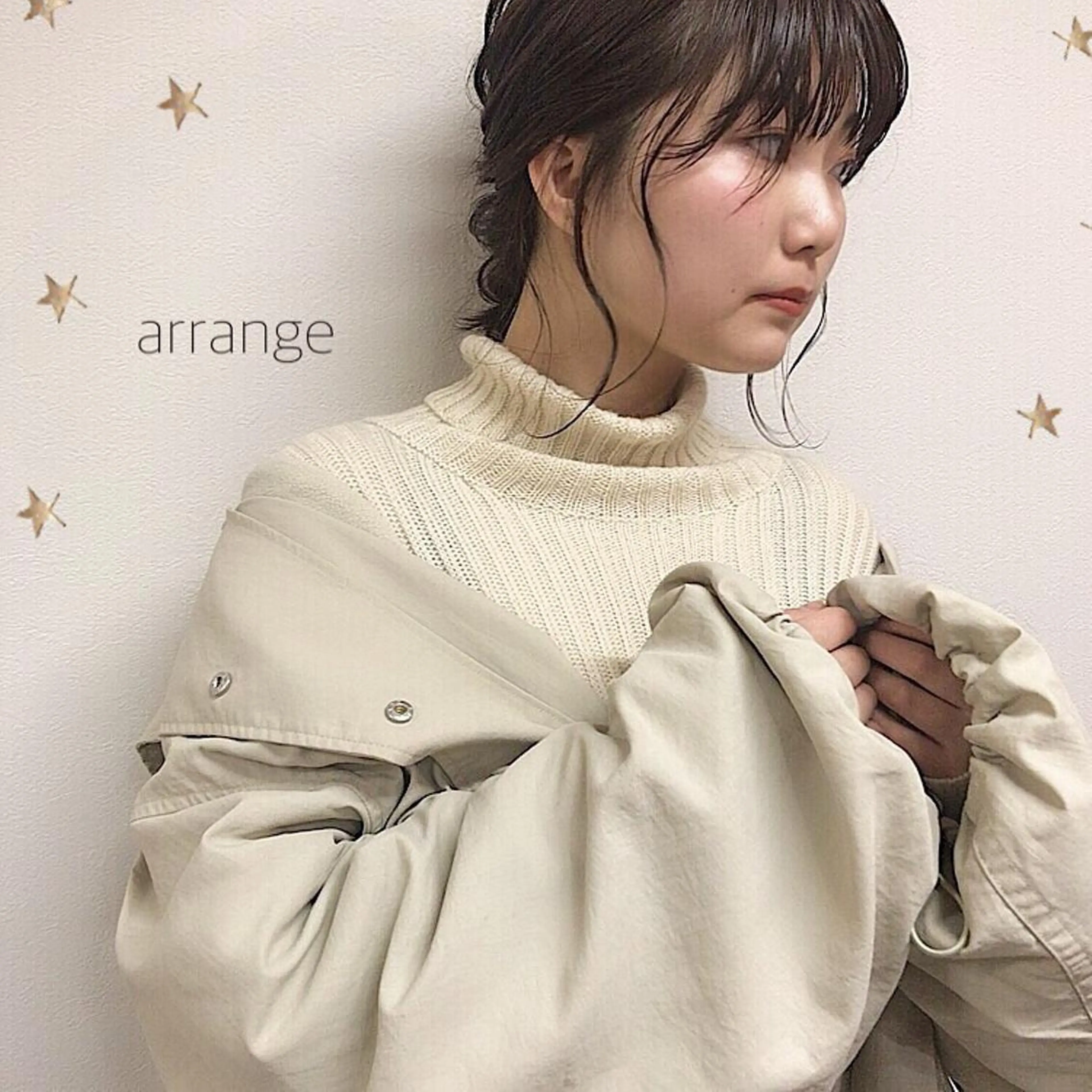 ミディアム ヘアアレンジ 市川 千夏のヘアスタイル