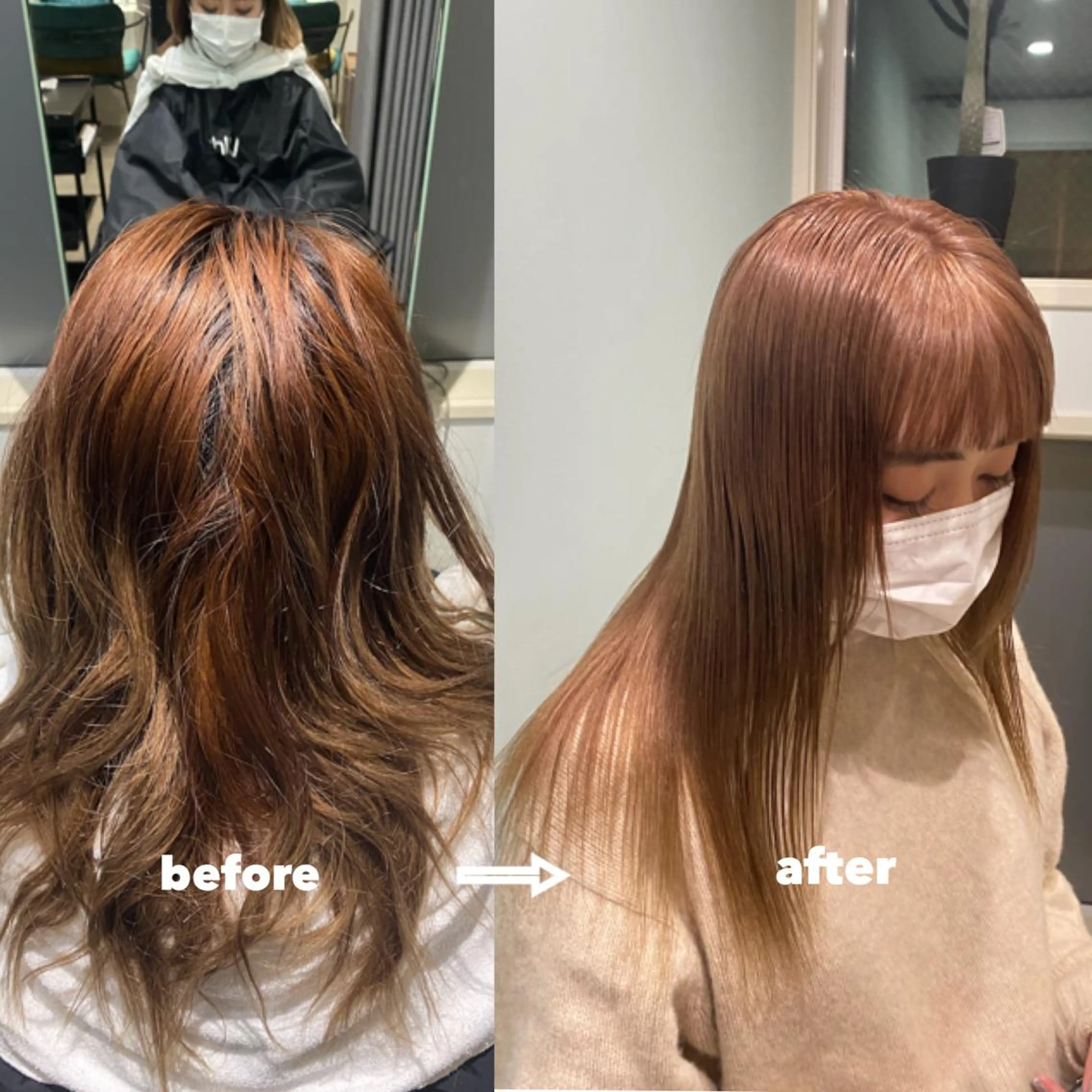 ロング カラー 美髪ストレート 川本雄己のヘアスタイル