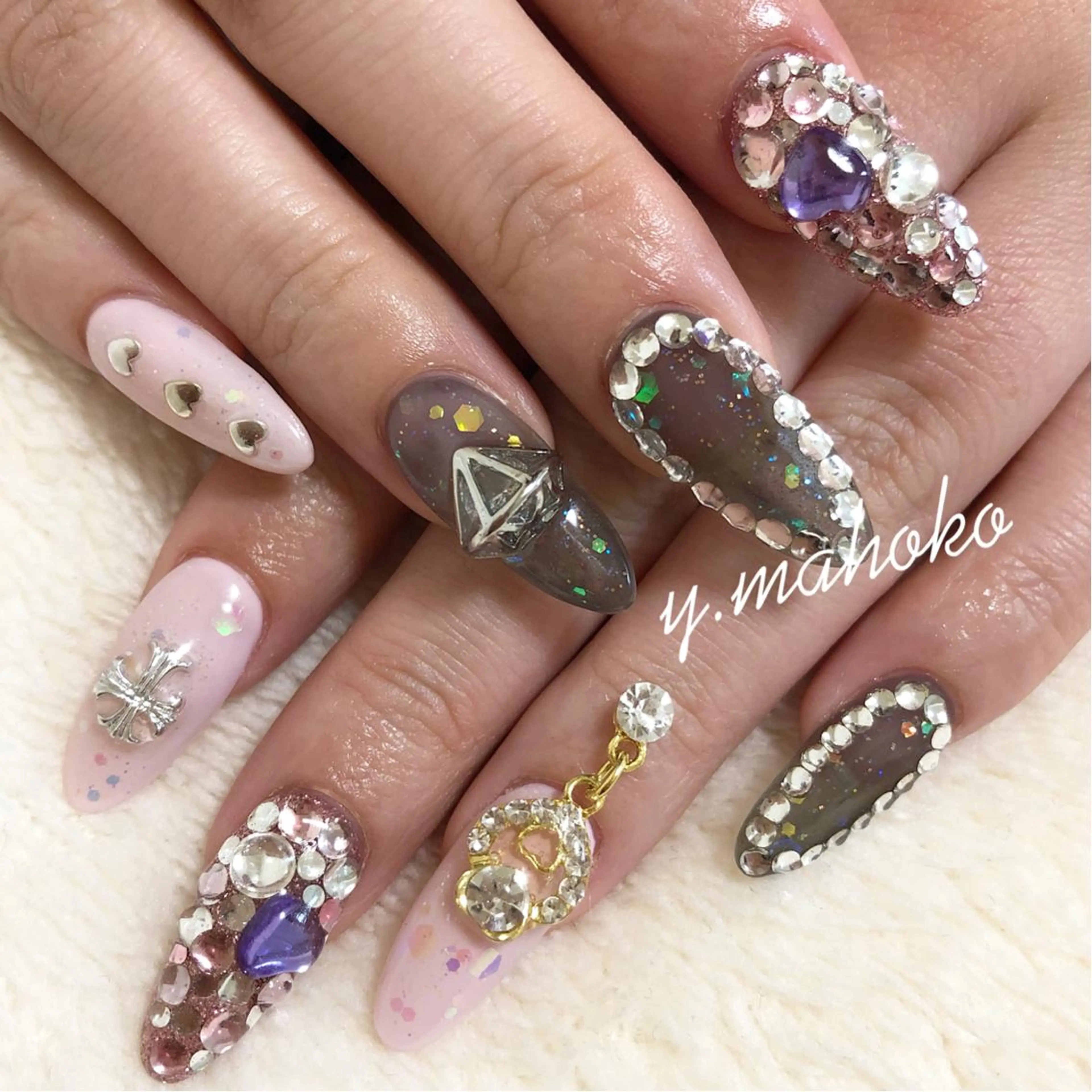 ネイル ハンドネイル パラジェル有/ 長さだし/mahoのネイルデザイン