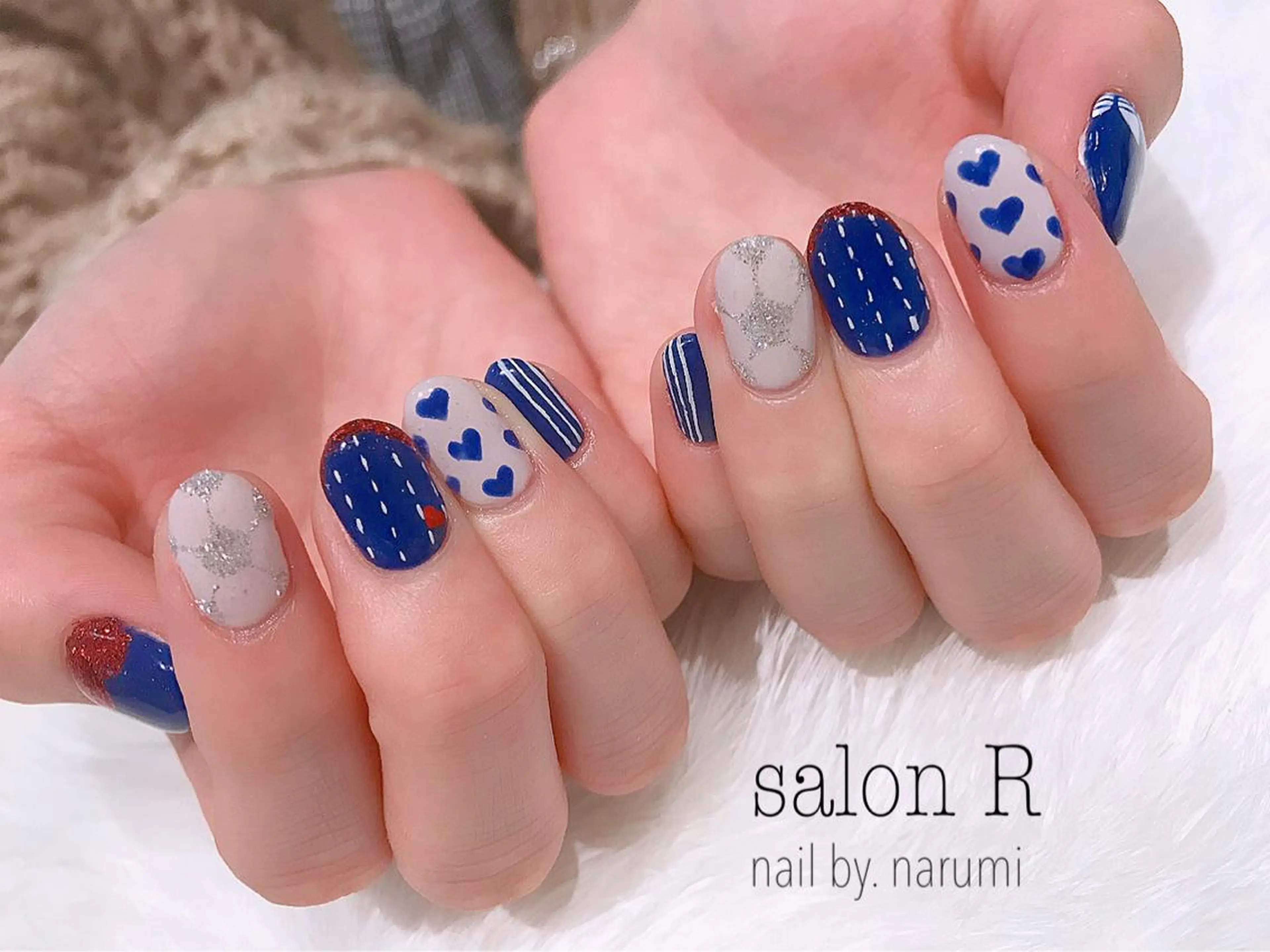 ネイル ブルー NARUMI HYODOのネイルデザイン