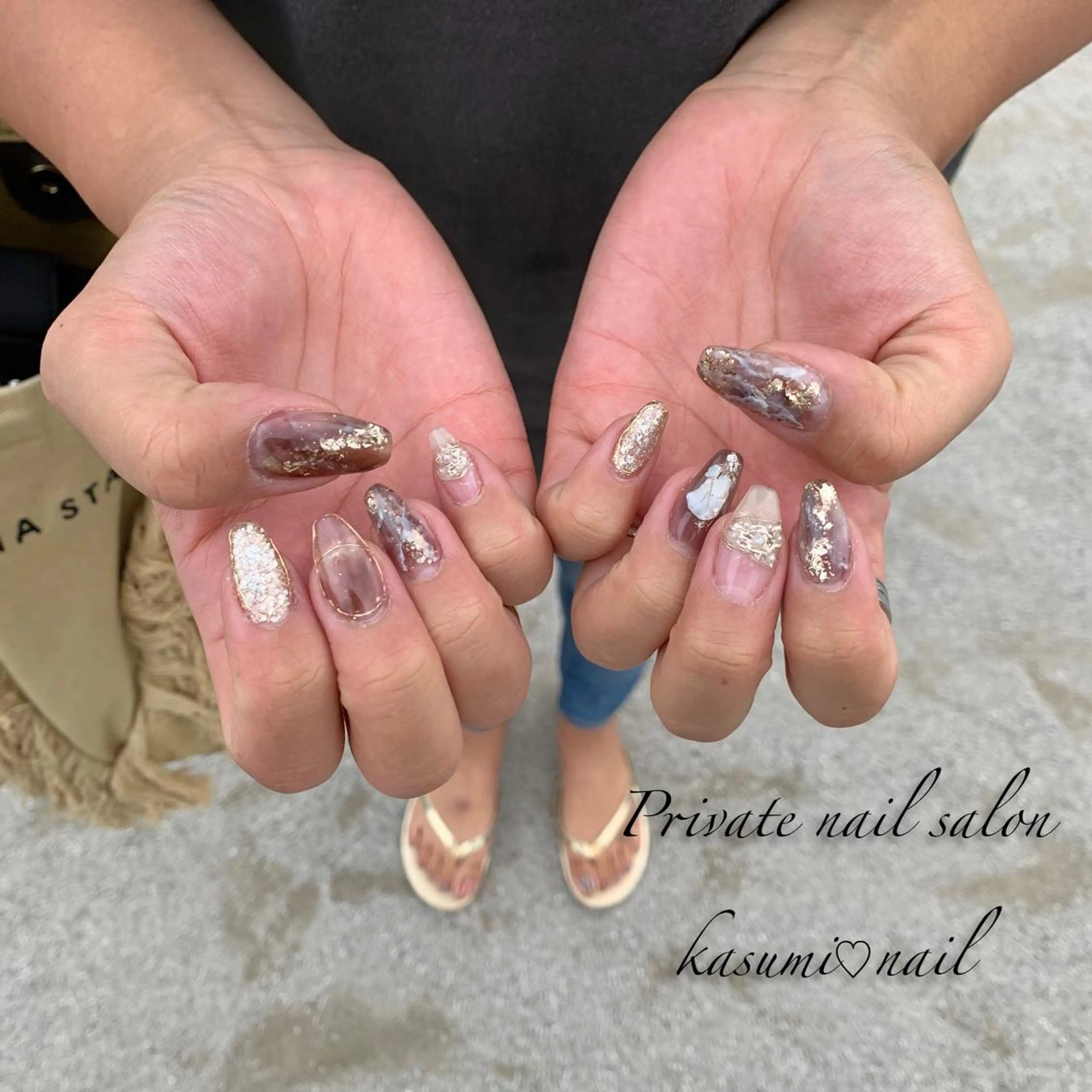 ネイル マグネットネイル ミラーネイル ニュアンスネイル 冬ネイル KASUMI♡ Nailのネイルデザイン