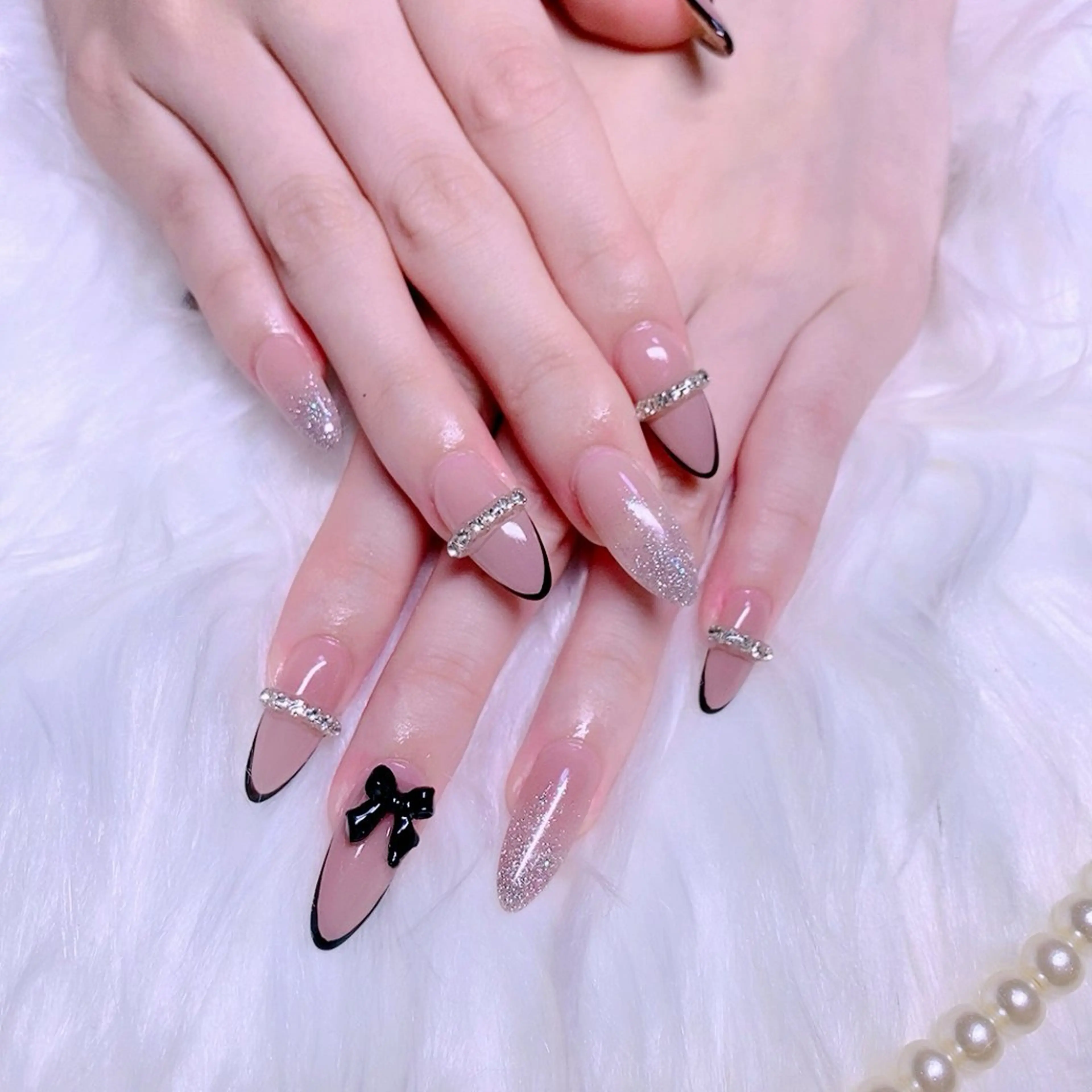 ネイル フレンチネイル ロングネイル Nail Yunaのネイルデザイン