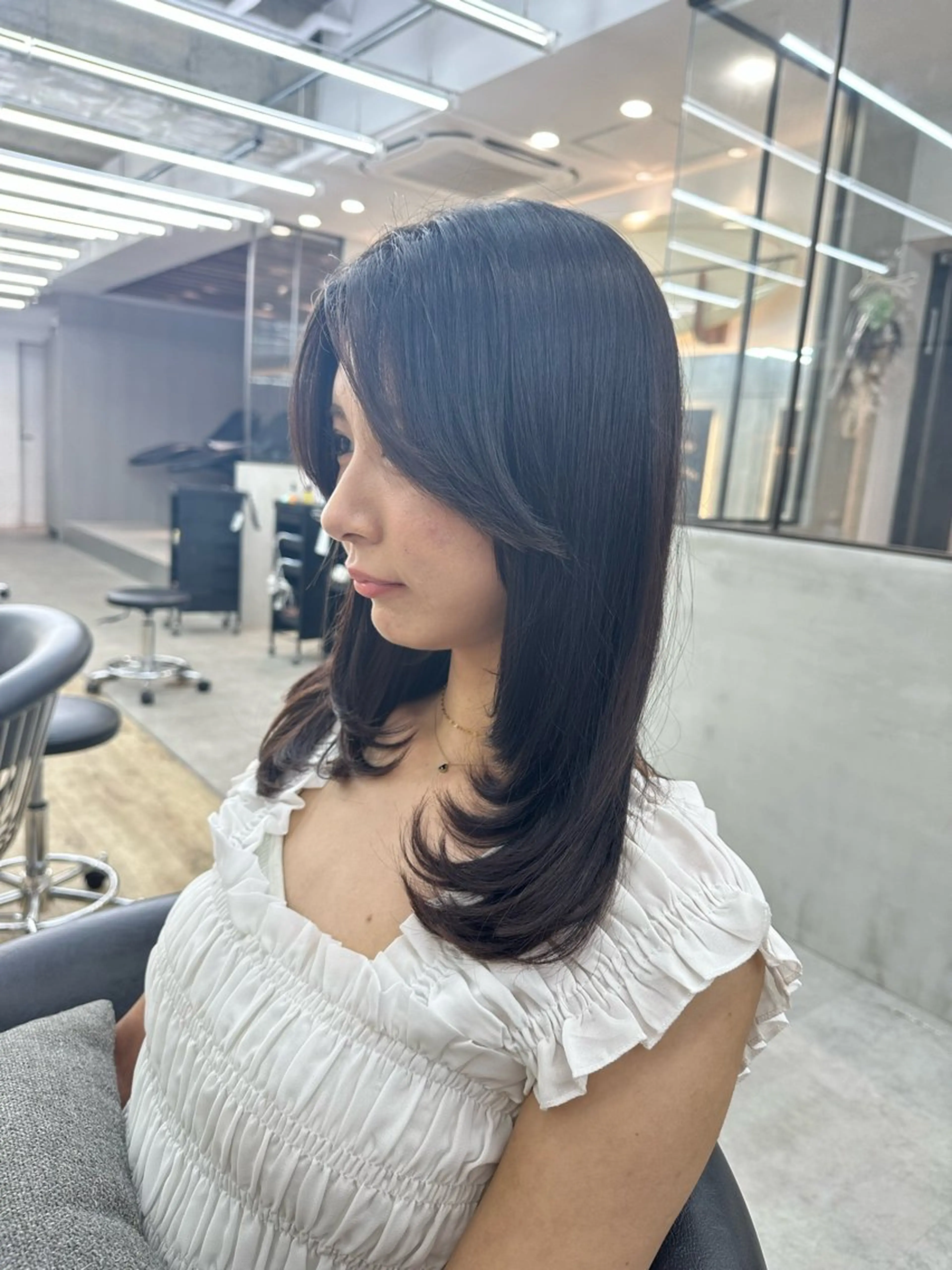 セミロング レイヤーカット 巻ける縮毛矯正✨ ボブ/ショートともきのヘアスタイル