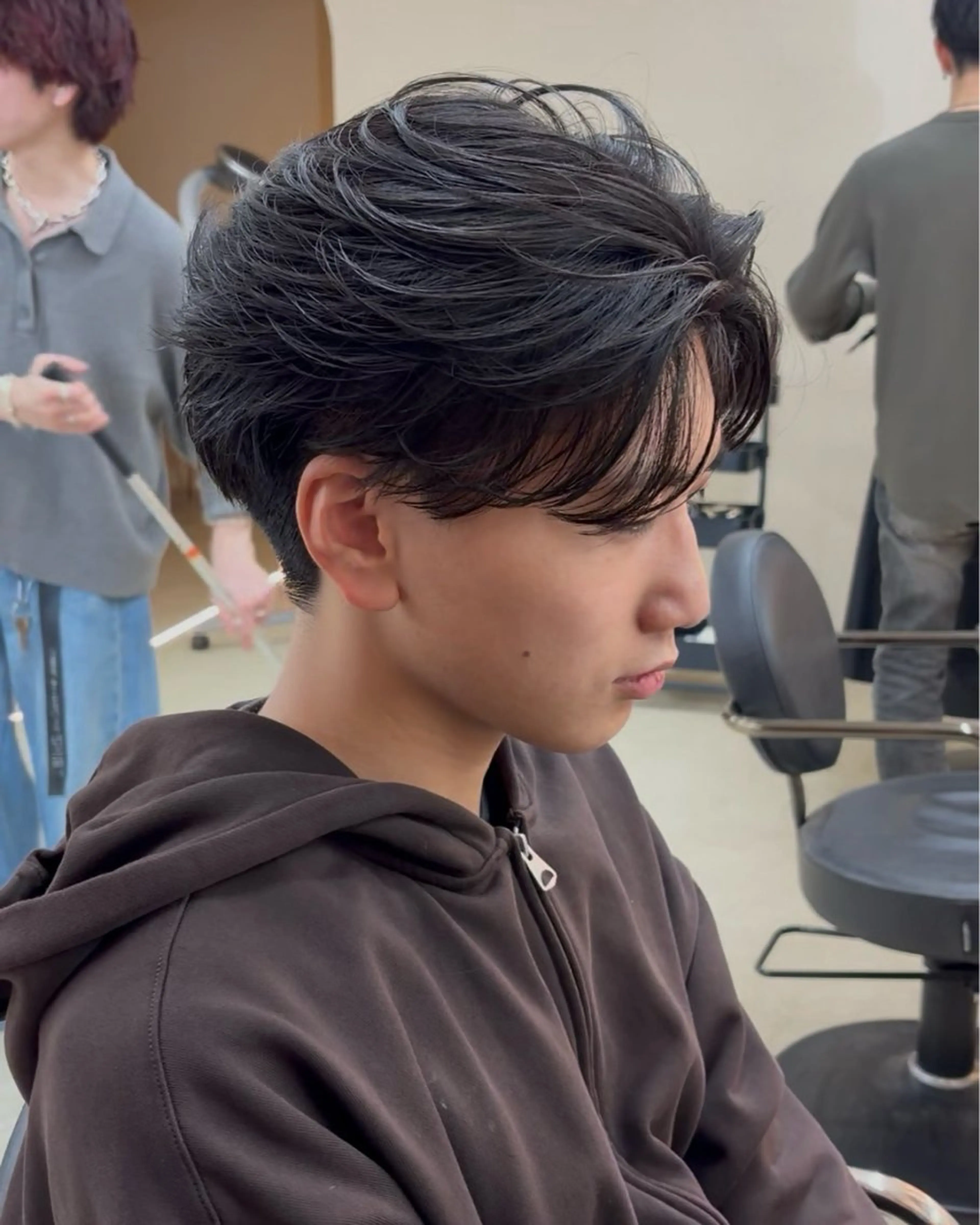 ショート パーマ メンズ 渡辺 涼雅のヘアスタイル