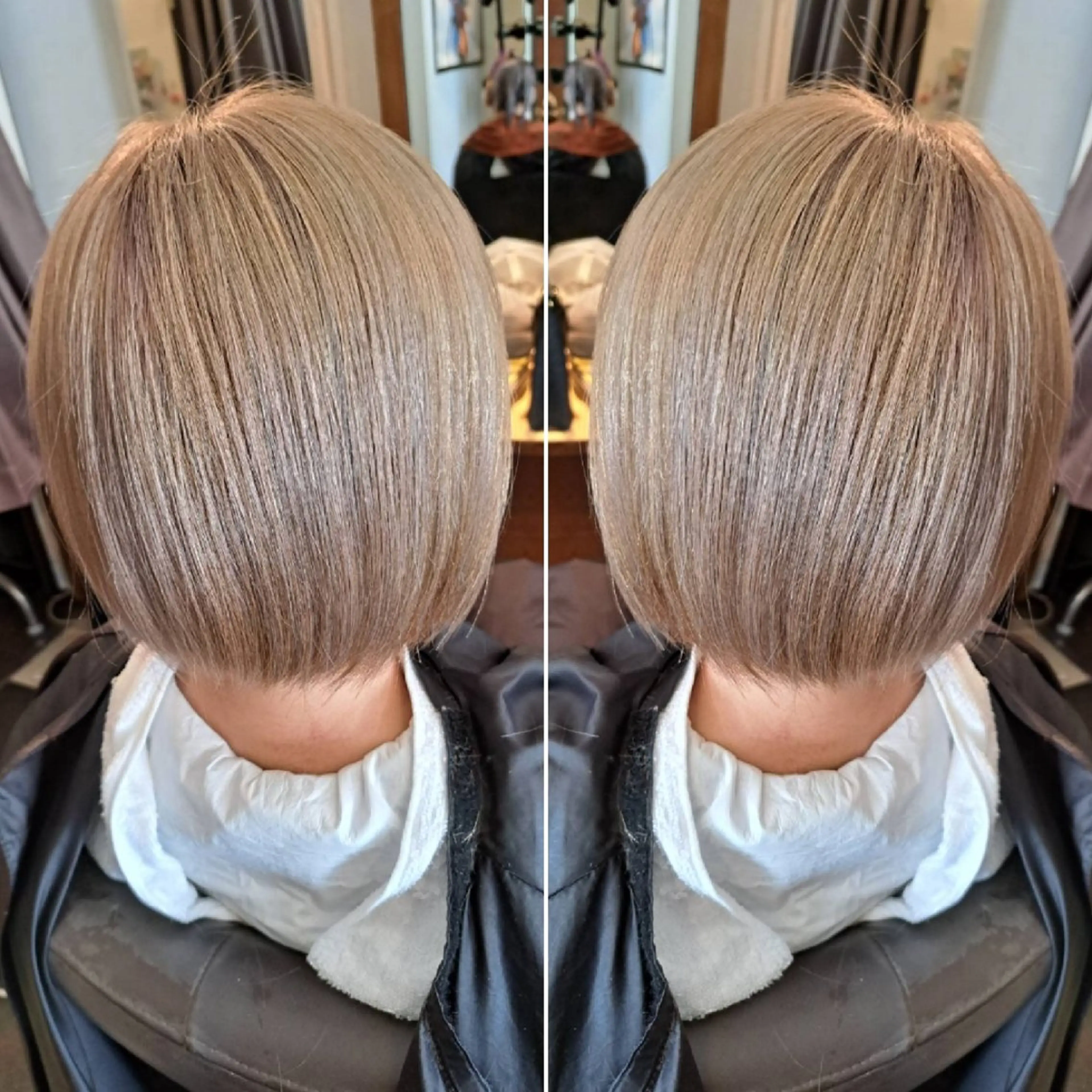 カラー ブリーチ グラッド ヘアーのヘアスタイル