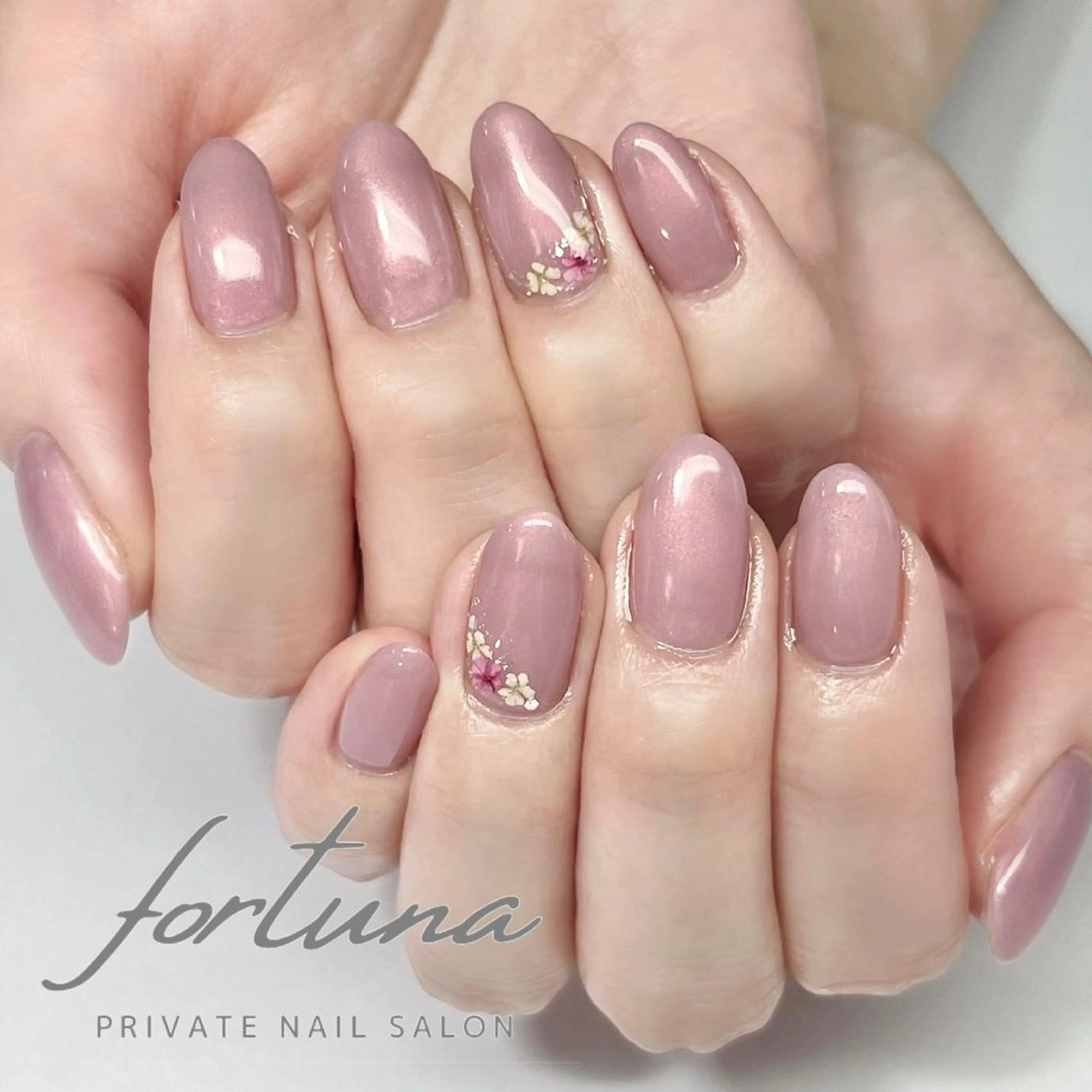 ネイル フラワーネイル ピンク 春ネイル ハンドネイル fortuna 武藤裕美のネイルデザイン