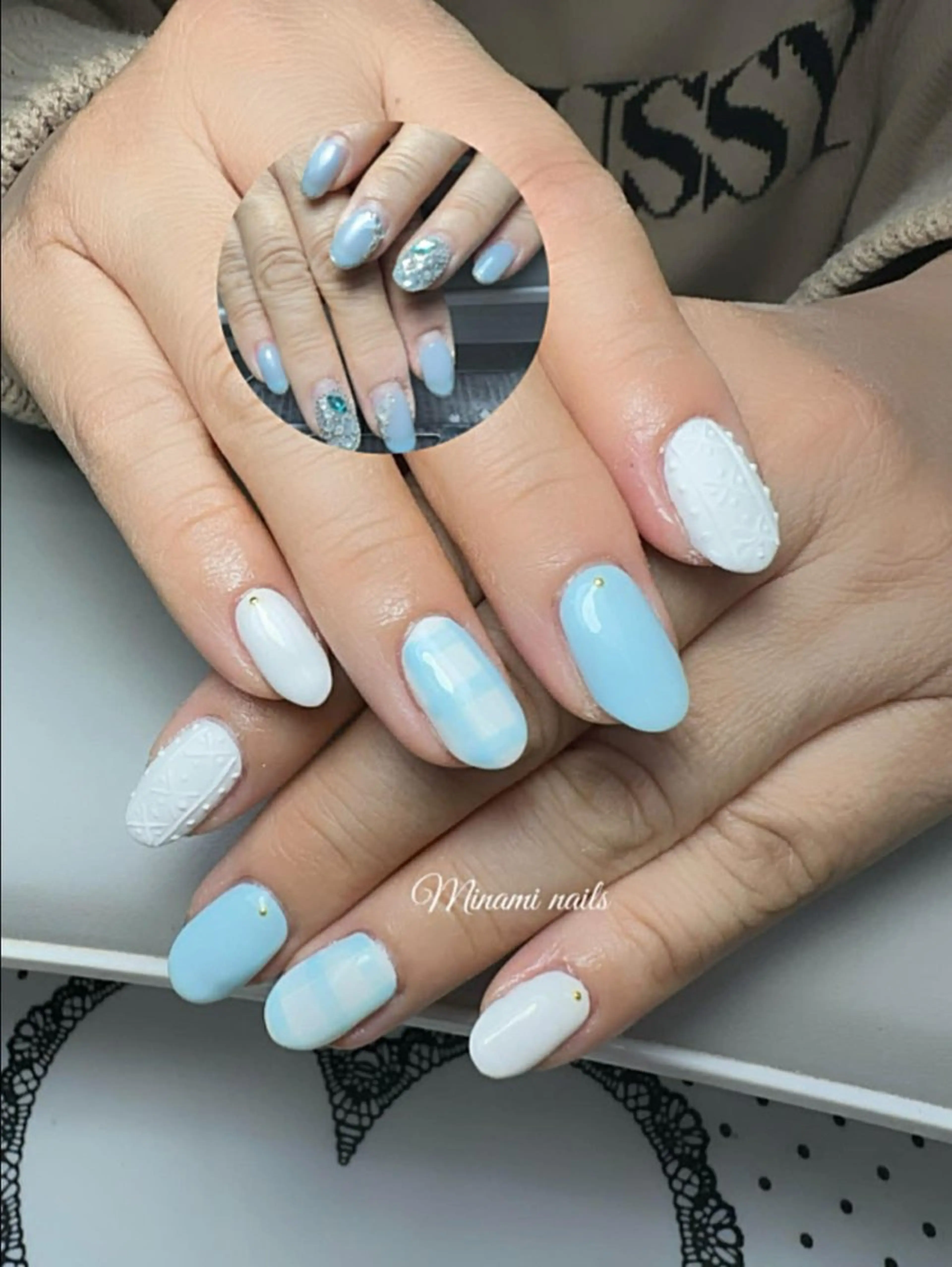 ネイル アートネイル オーロラネイル ガーリー キラキラネイル 韓国ネイル ハンドネイル Minami Nailsのネイルデザイン