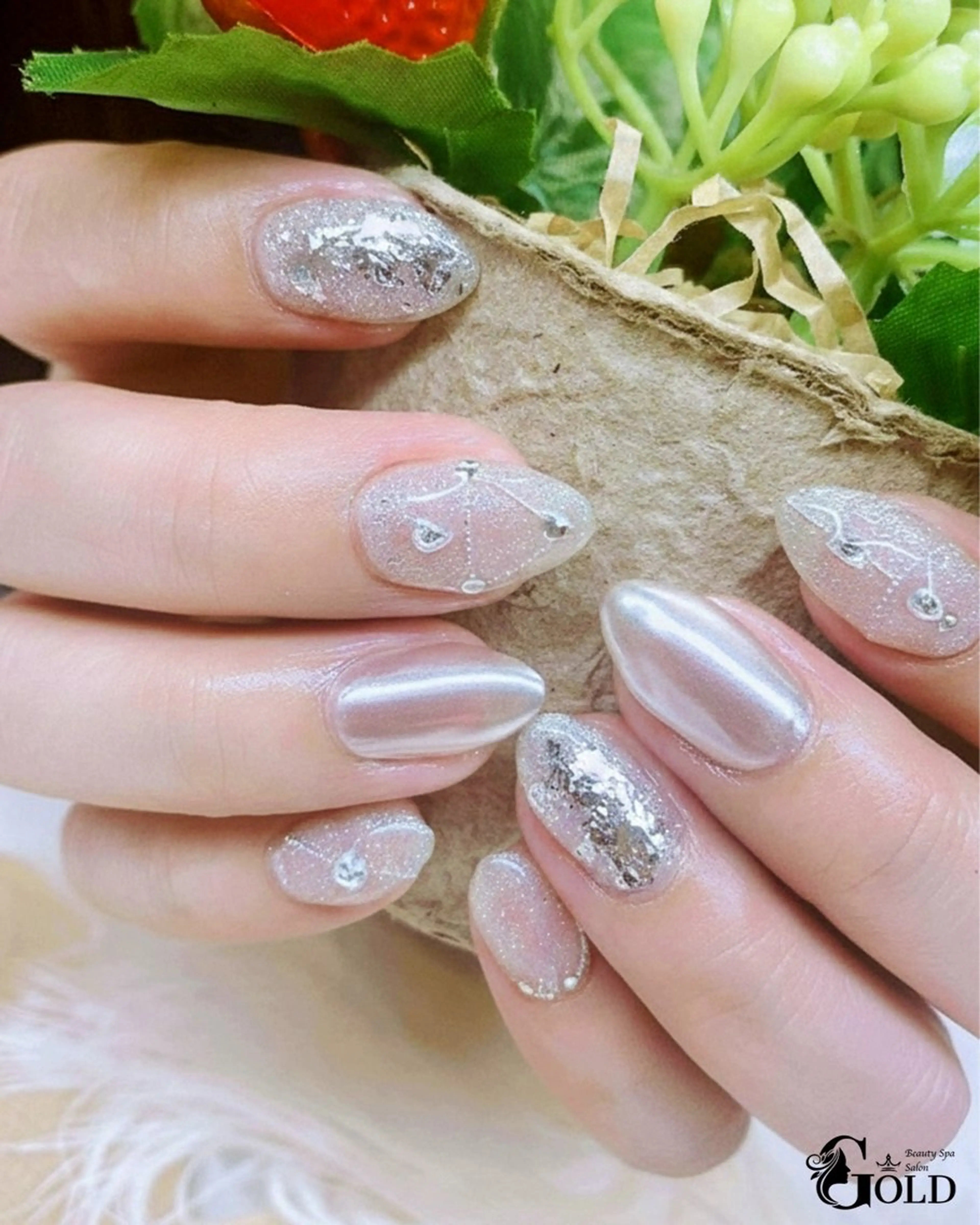 ネイル キラキラネイル ミラーネイル Gold Nail 千葉/風香のネイルデザイン