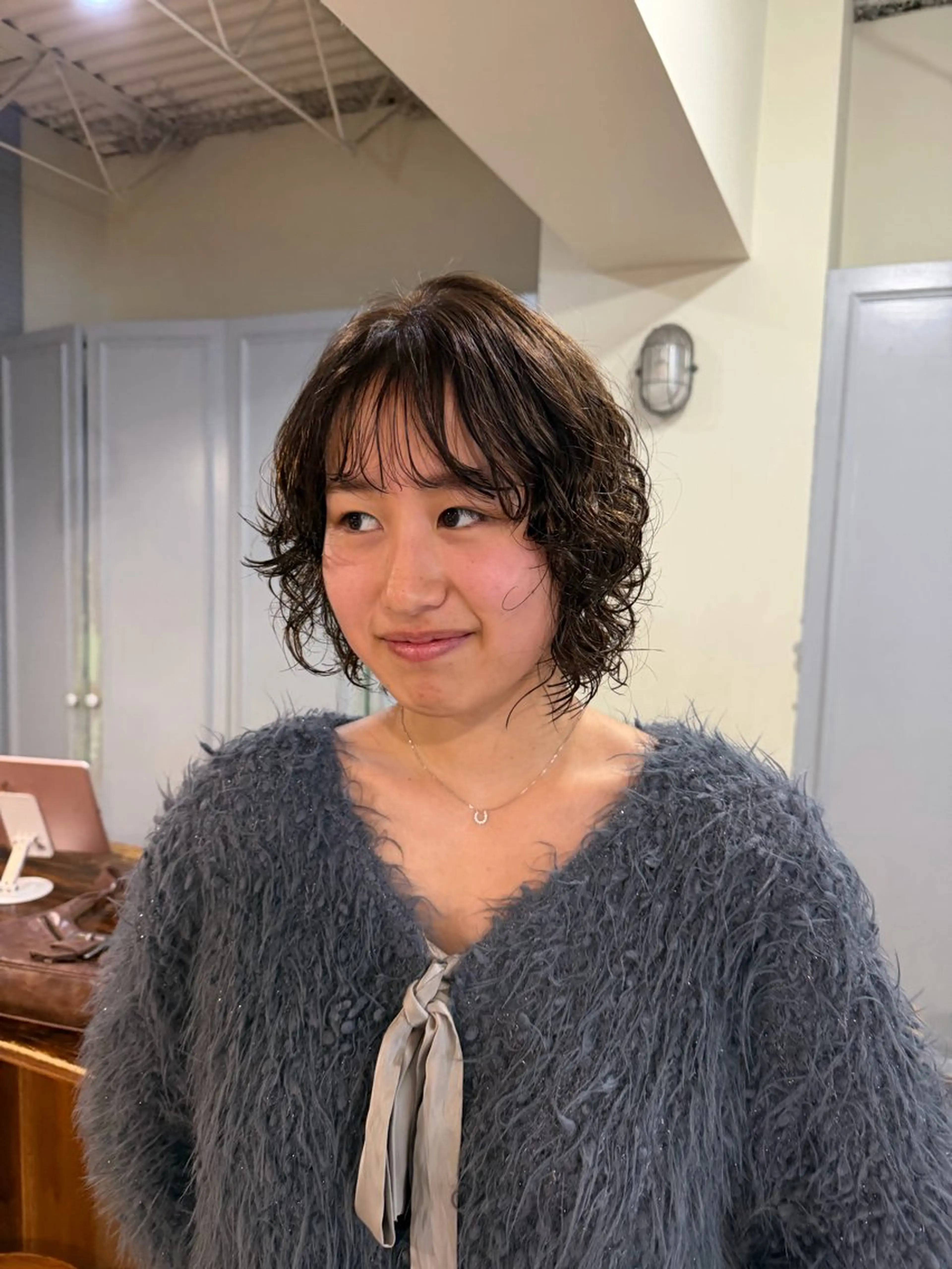 ミディアム パーマ カット パーマ 🤩噂のMr.髪ポジ ティブ®️yu🤩のヘアスタイル