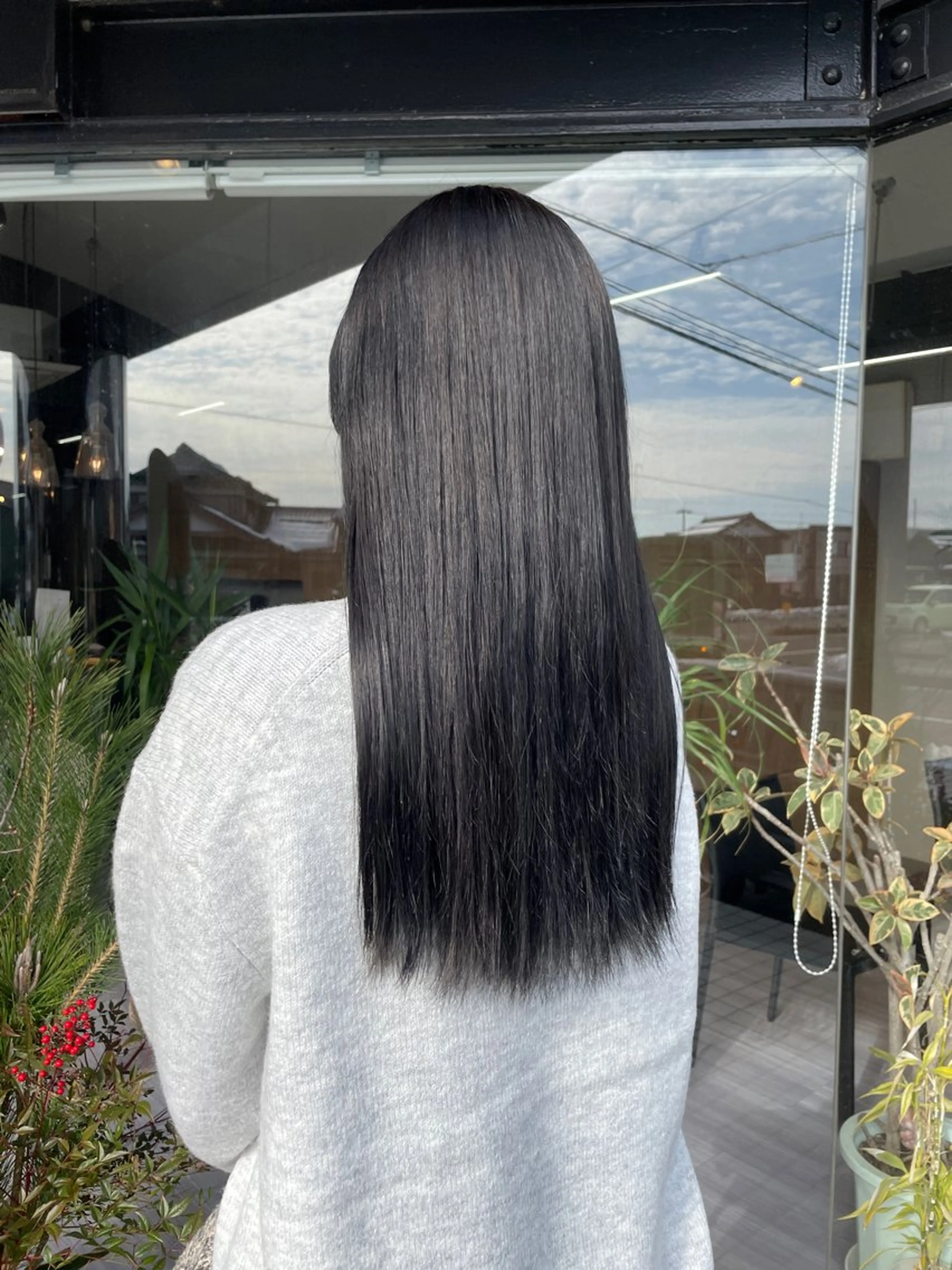 ロング カラー 透明感カラー ラベンダーカラー マキノ キョウカのヘアスタイル
