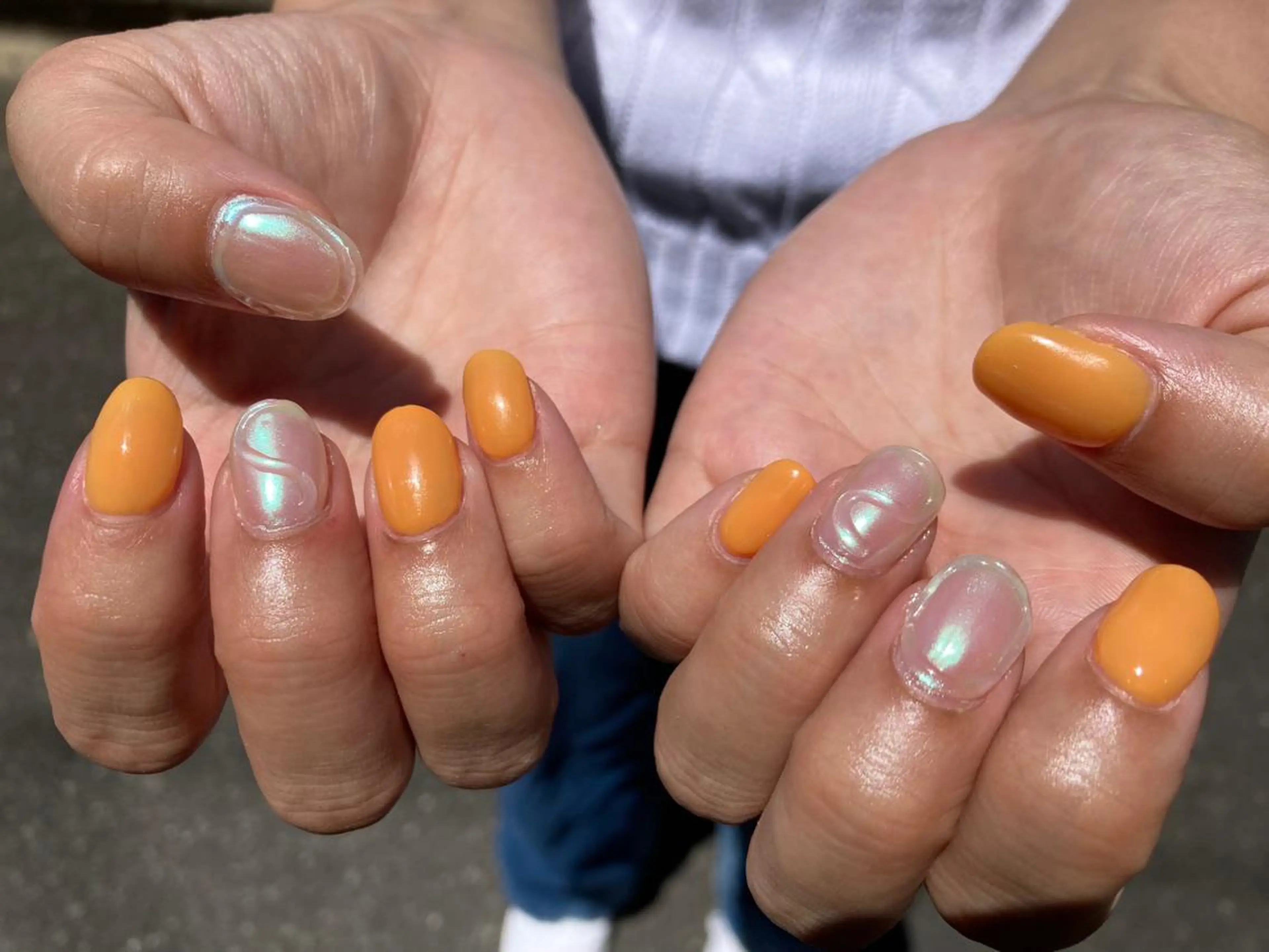 ショート ネイル ハンドネイル フットネイル ✴︎ Delightのネイルデザイン