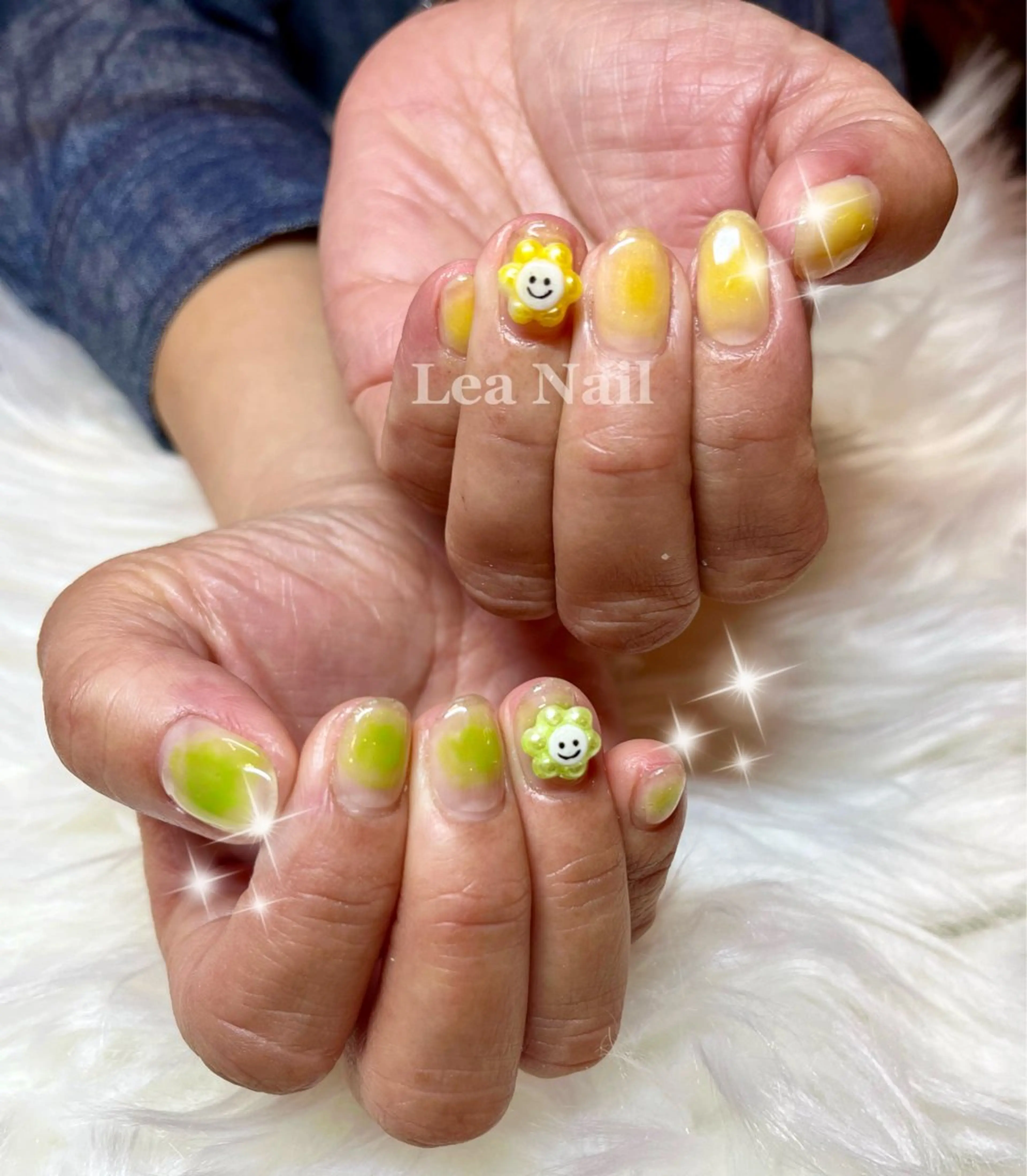 ネイル チークネイル 持ち込み 春ネイル Lea Nailのネイルデザイン